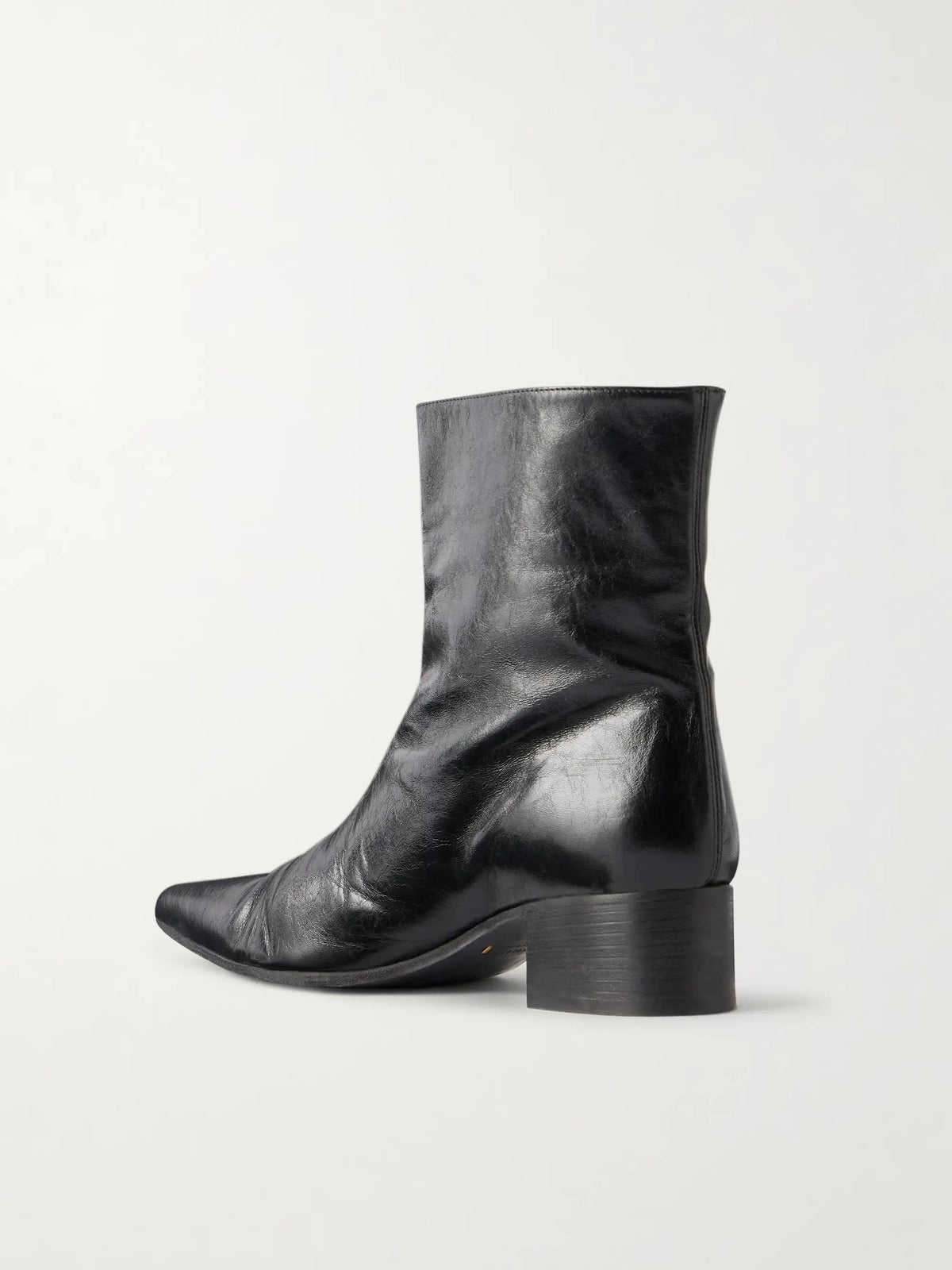 Andee Crinkled-leather Ankle Boots