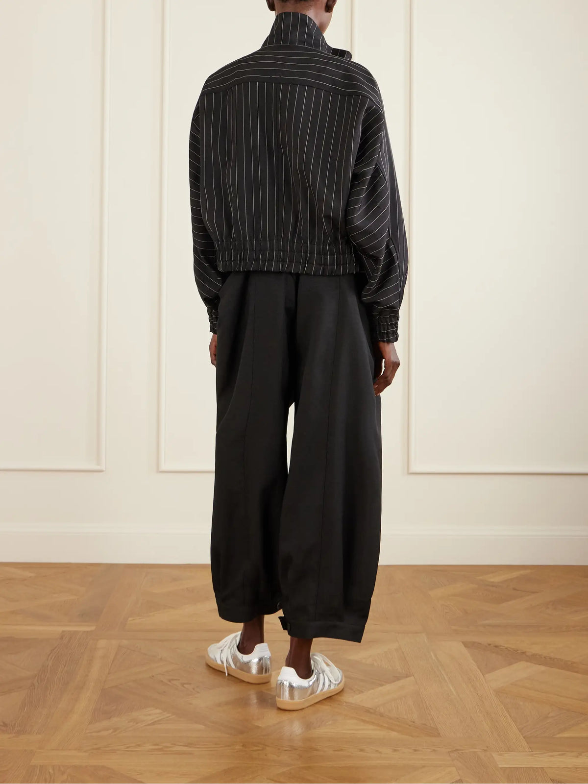 + Y-3 Pinstriped Recycled Jacket