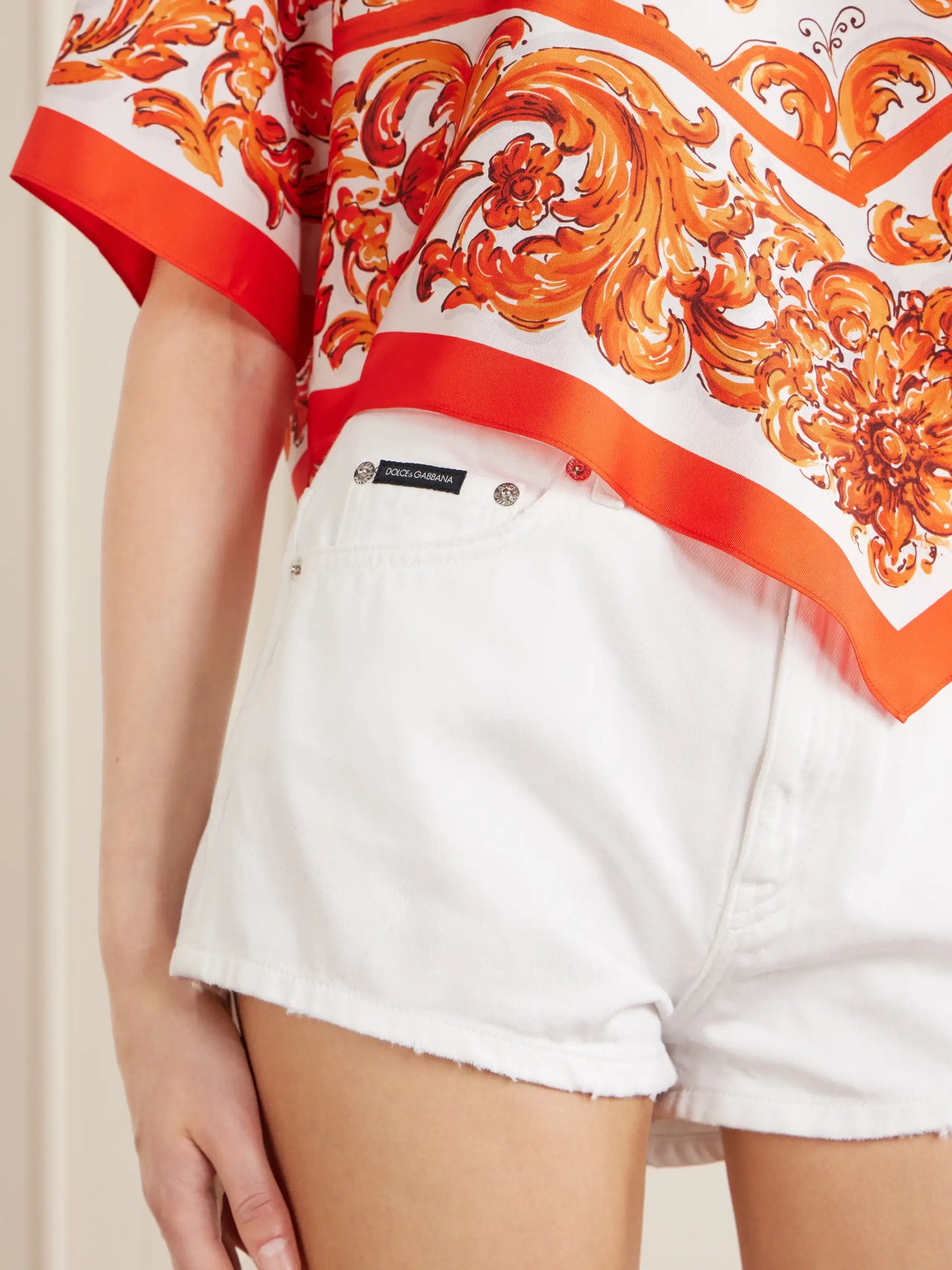 Mid-rise Denim Shorts
