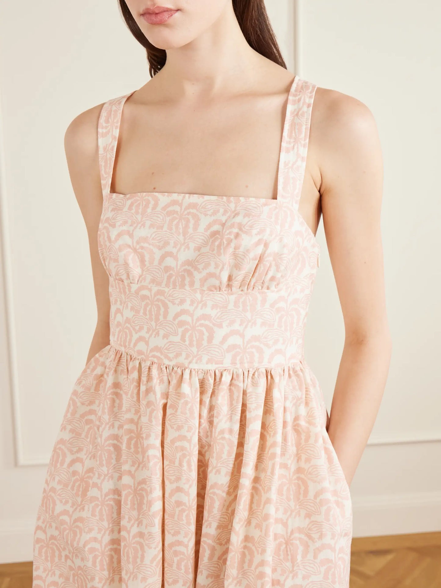 Crossback Linen-blended Maxi Dress