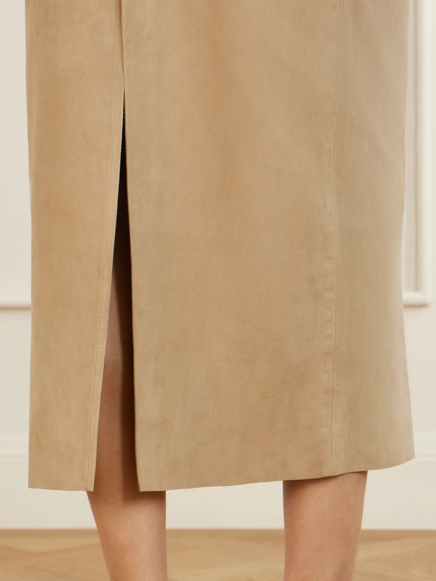 Selly Suede Midi Skirt