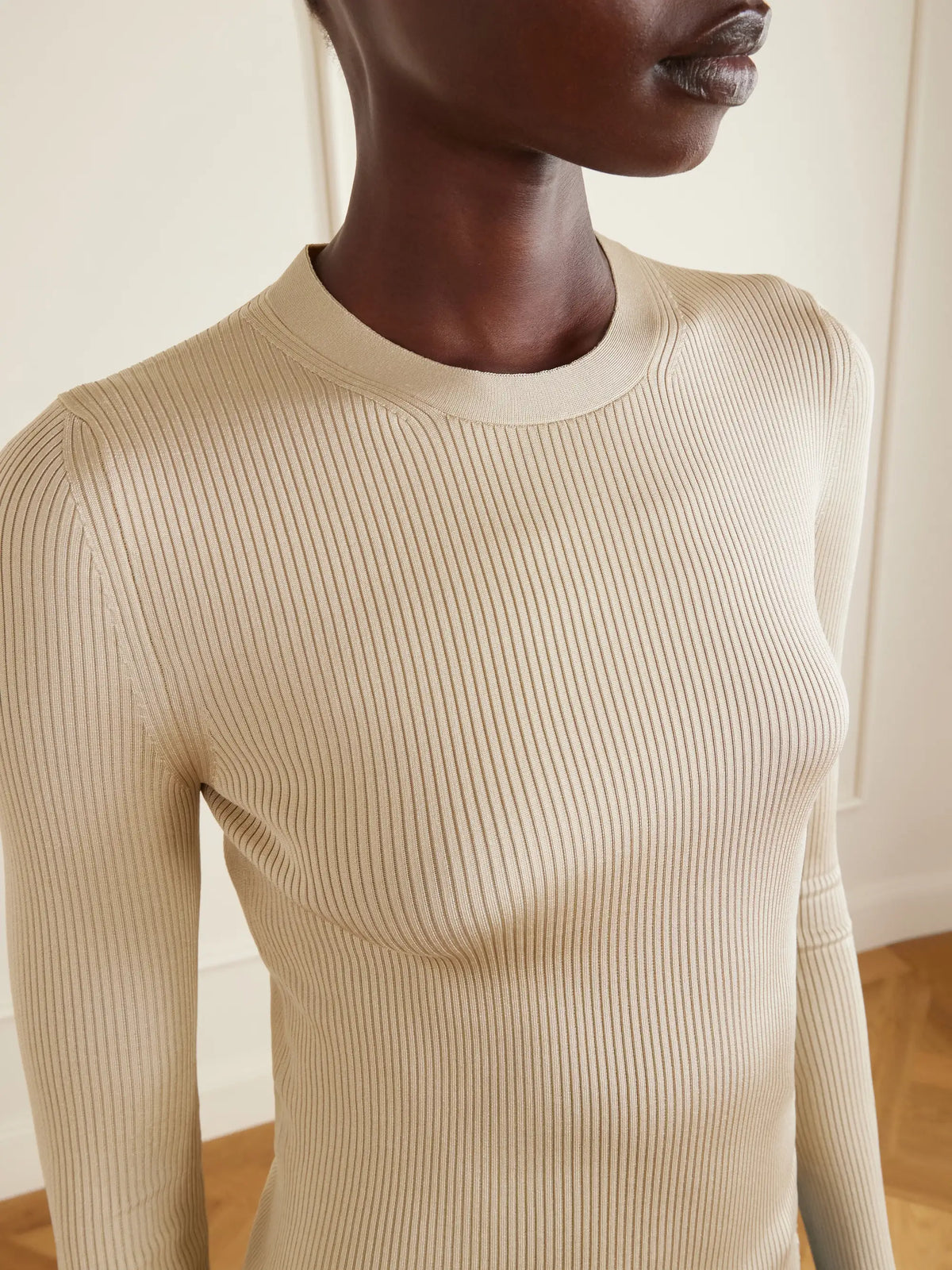 Alaïa Ribbed Silk-blend Top