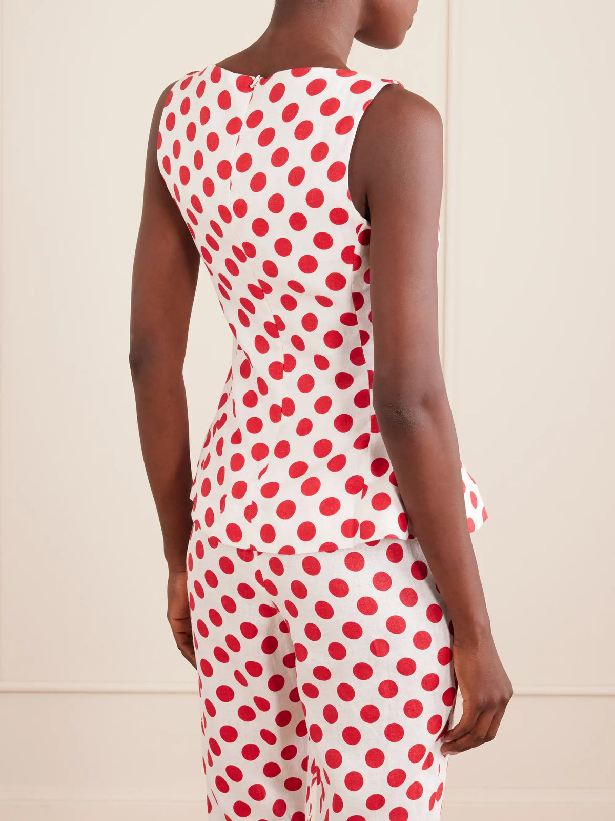 Faithfull Ana Polka-dot Linen Top