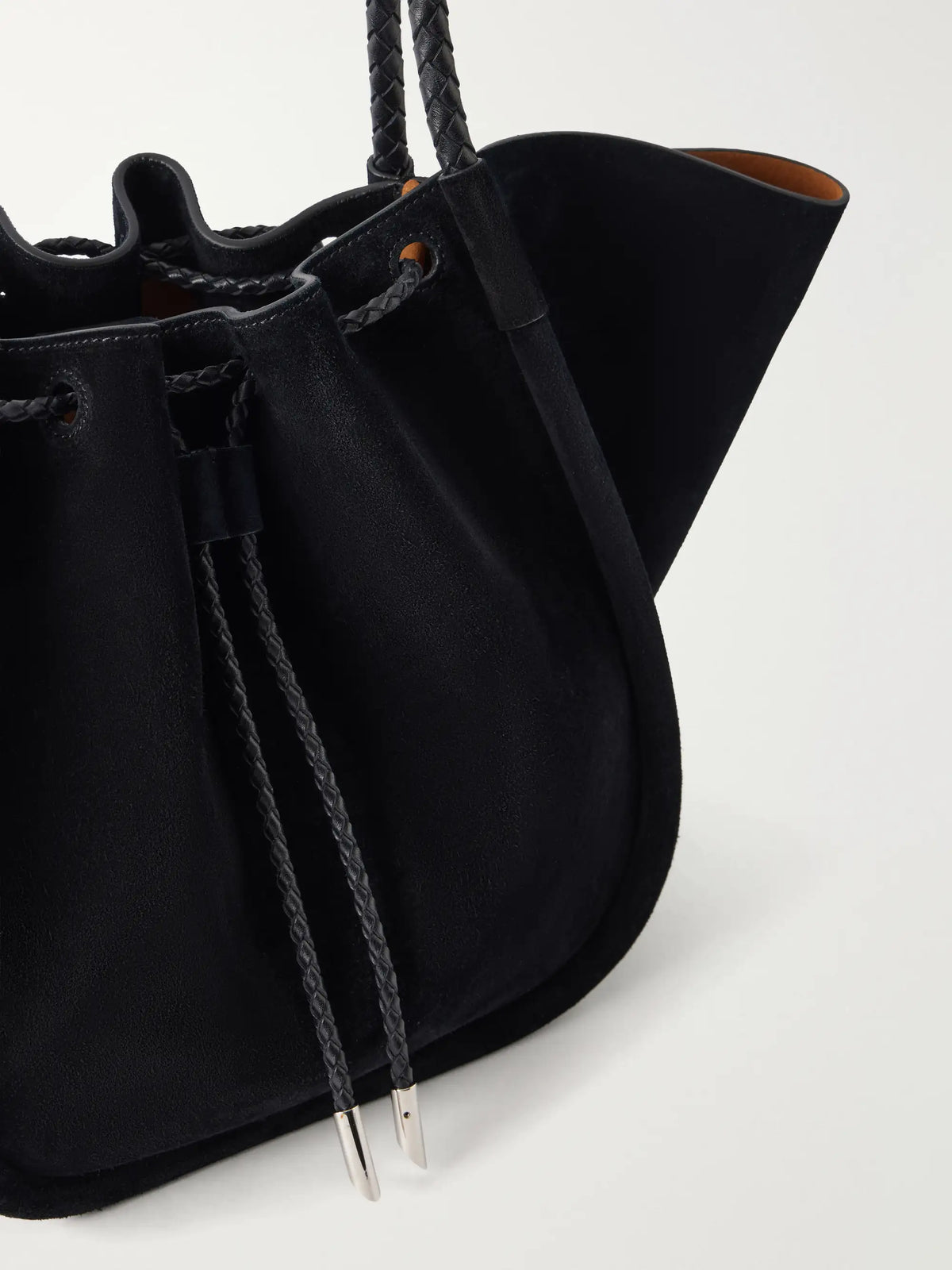 Proenza Schouler Large Ruched Leather-trimmed Suede Tote