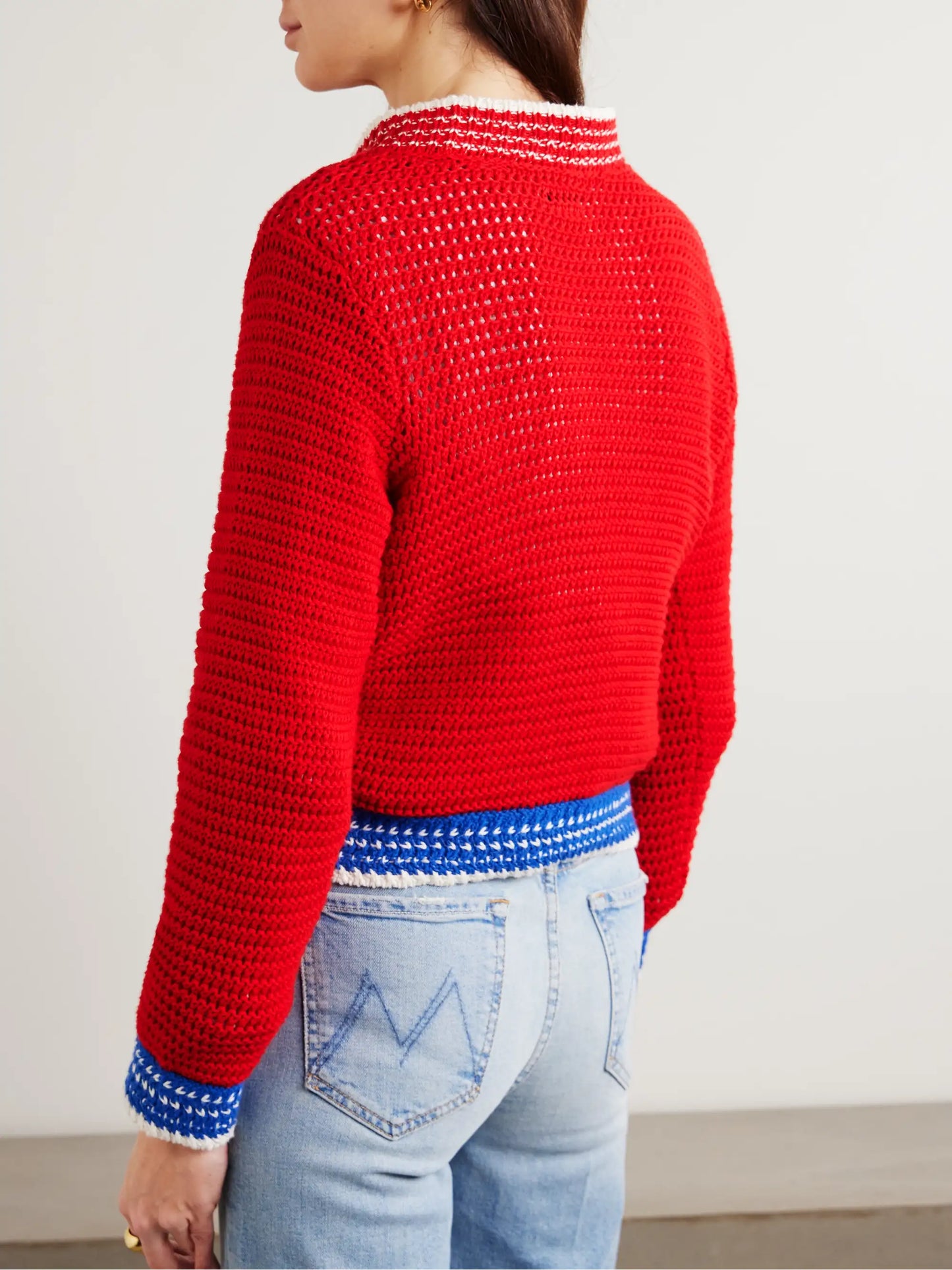 Open-knit Cotton Sweater
