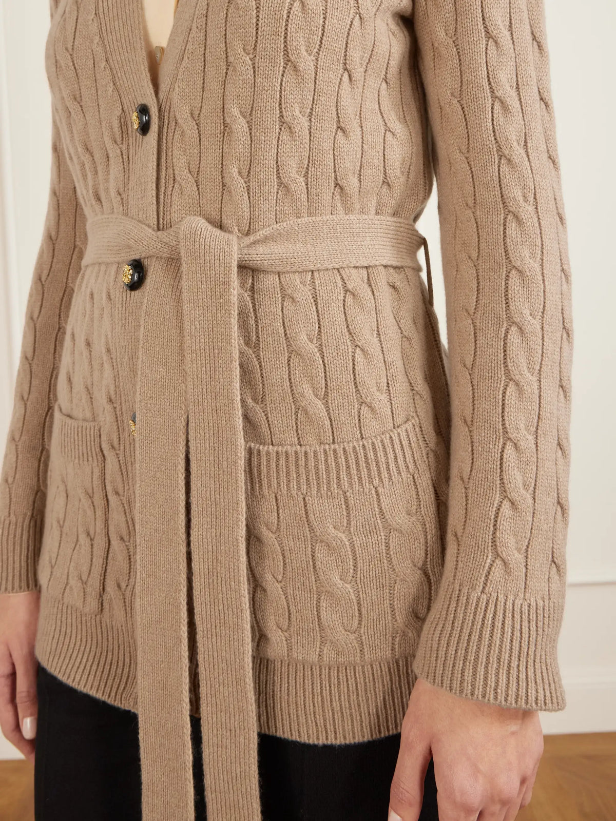Cable-knit Cashmere Cardigan