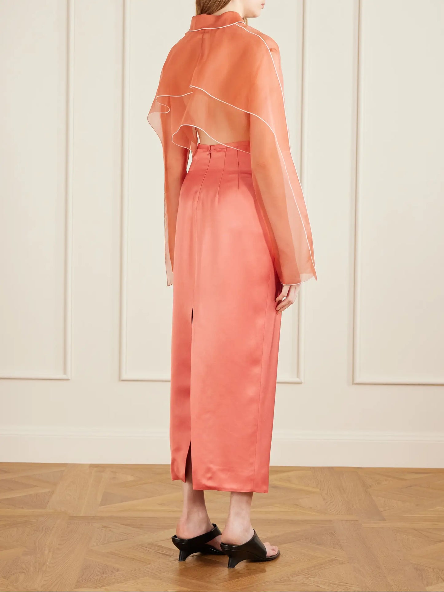 Winton Satin Midi Skirt