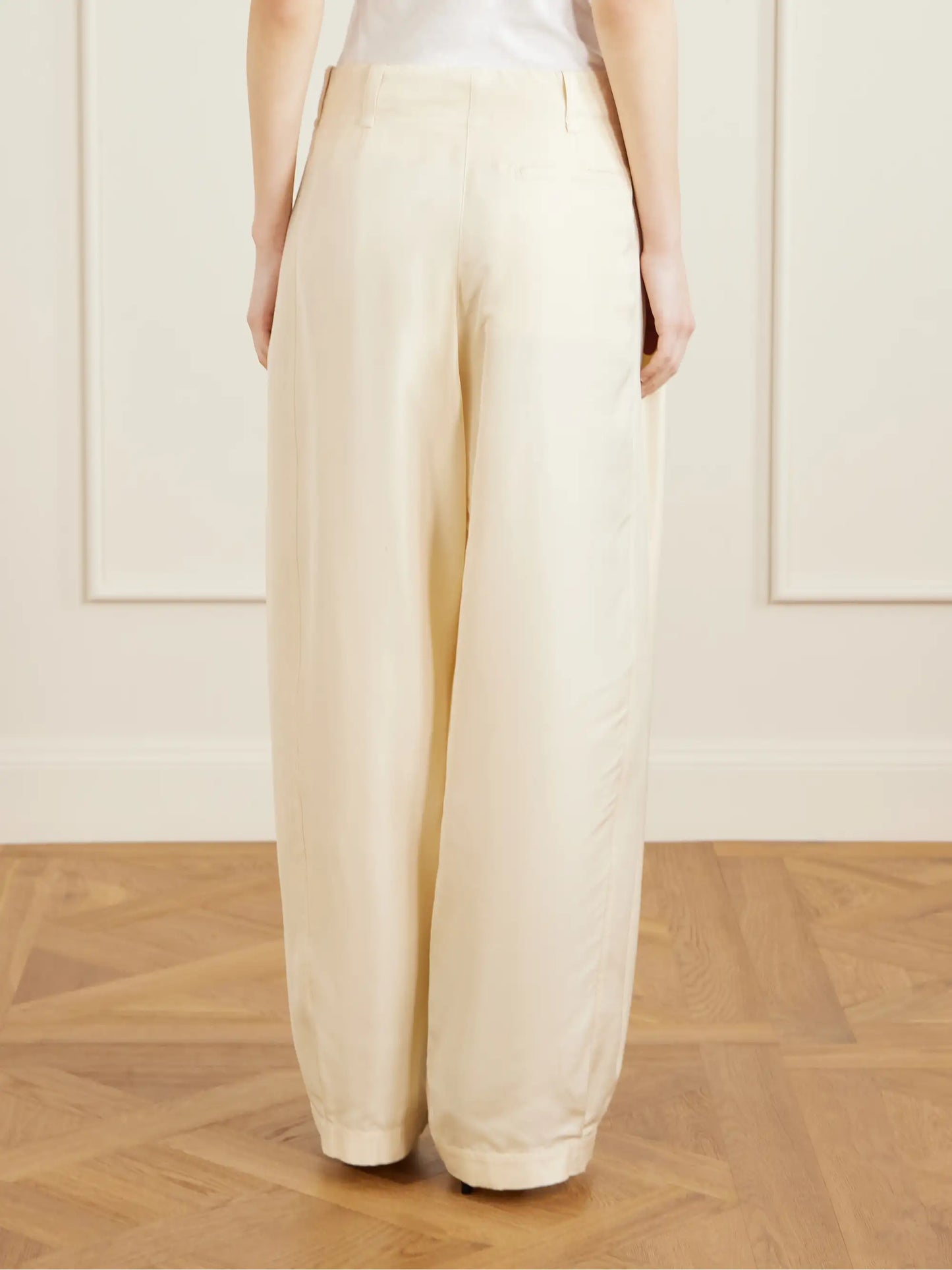 Kolina Pleated Silk-faille Wide-leg Pants