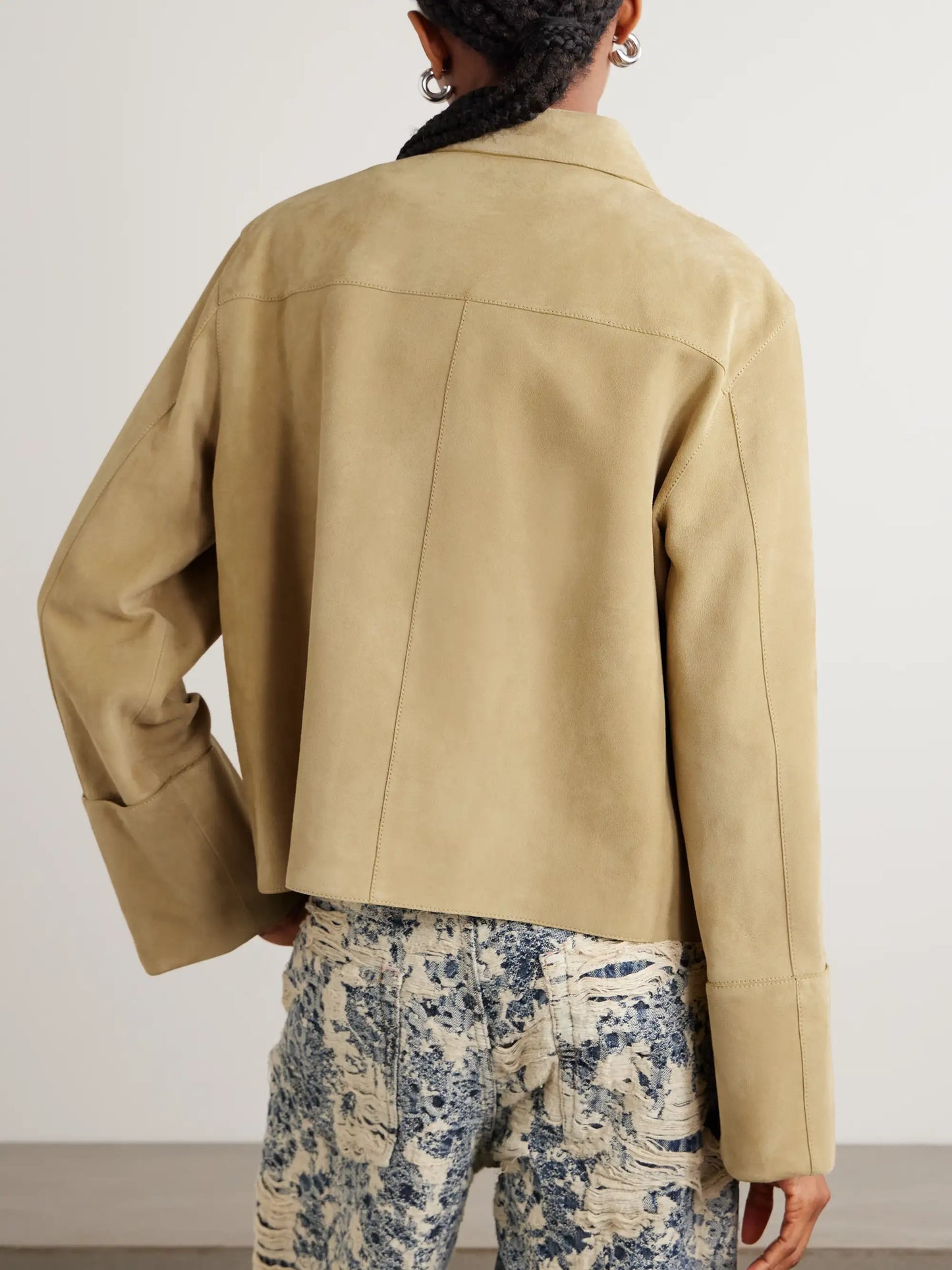 Paneled Suede Jacket