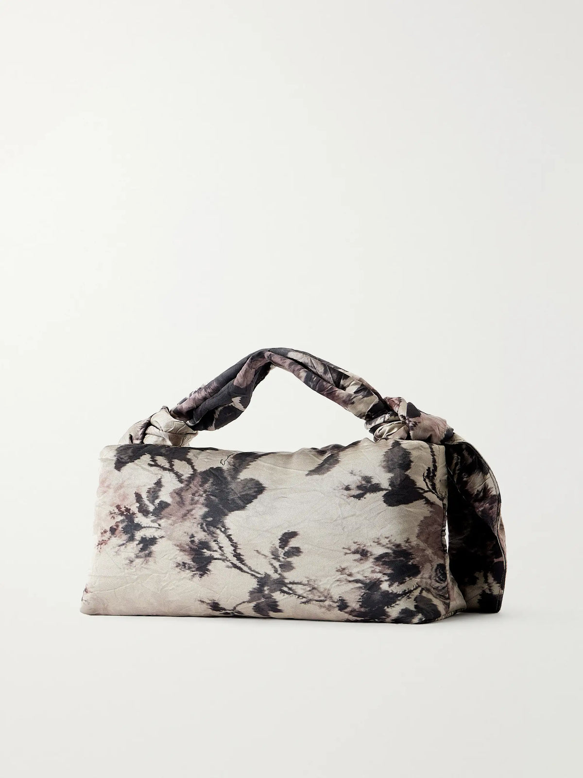 Erdem East West Bloom Floral-print Textured Satin Top-handle Bag