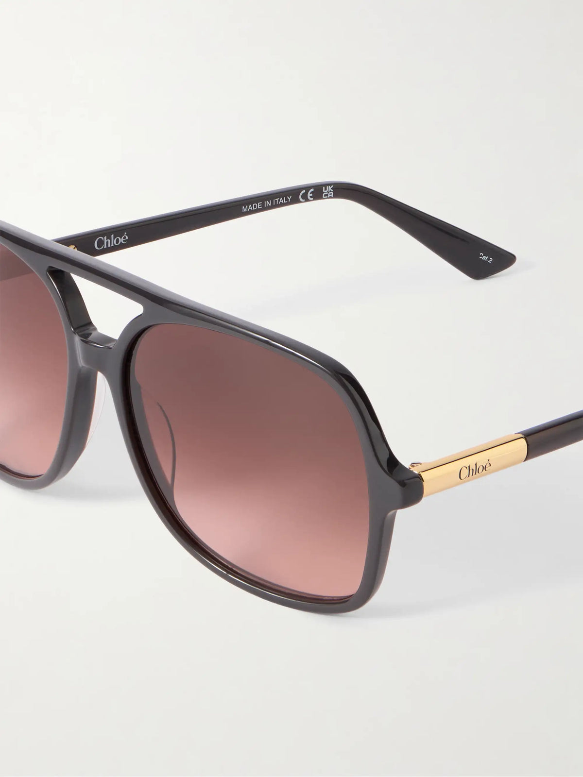 Judy Aviator-style Acetate And Gold-tone Sunglasses
