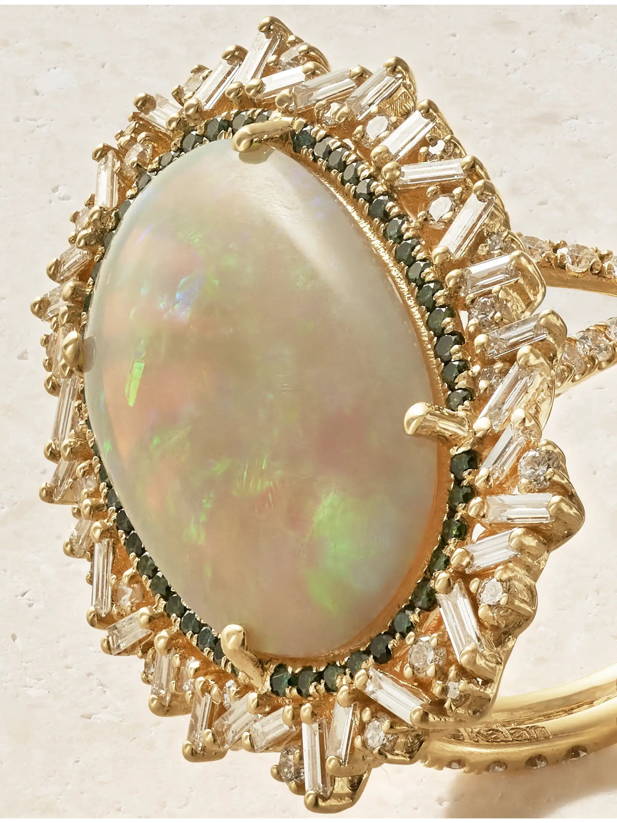 18-karat Gold, Opal And Diamond Ring