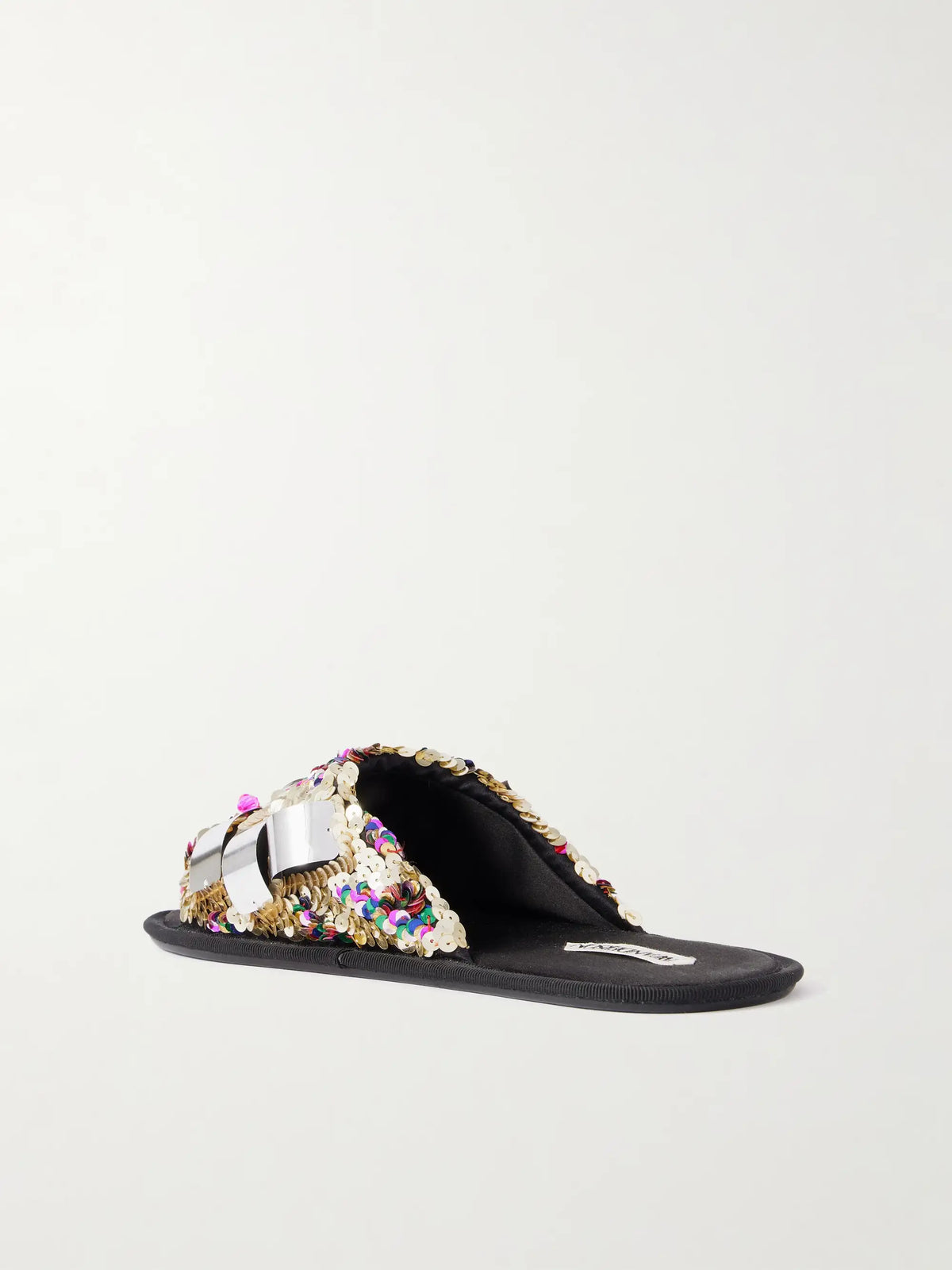 Embellished Sequined Grosgrain Slides