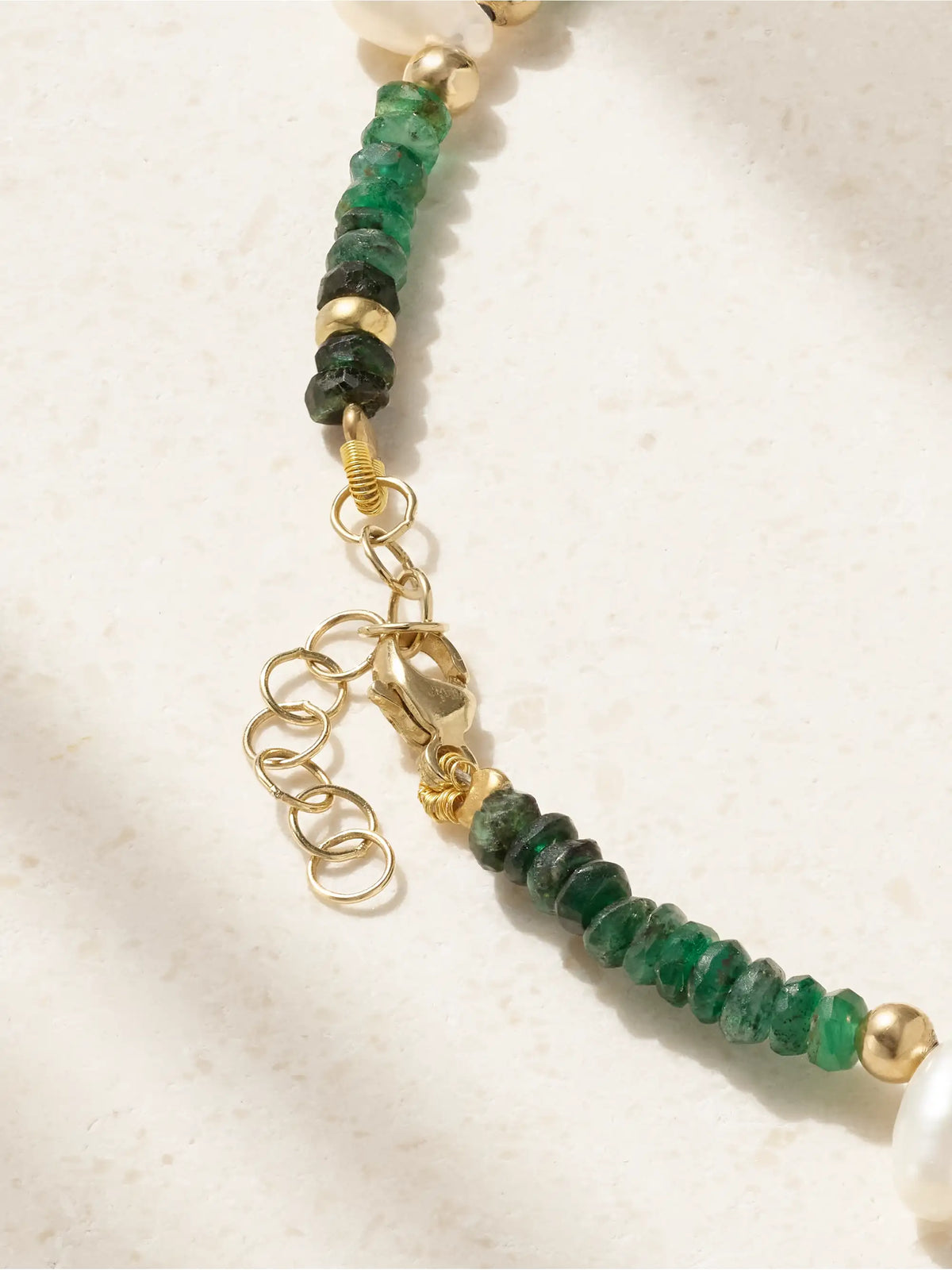 Gold, Emerald And Pearl Bracelet