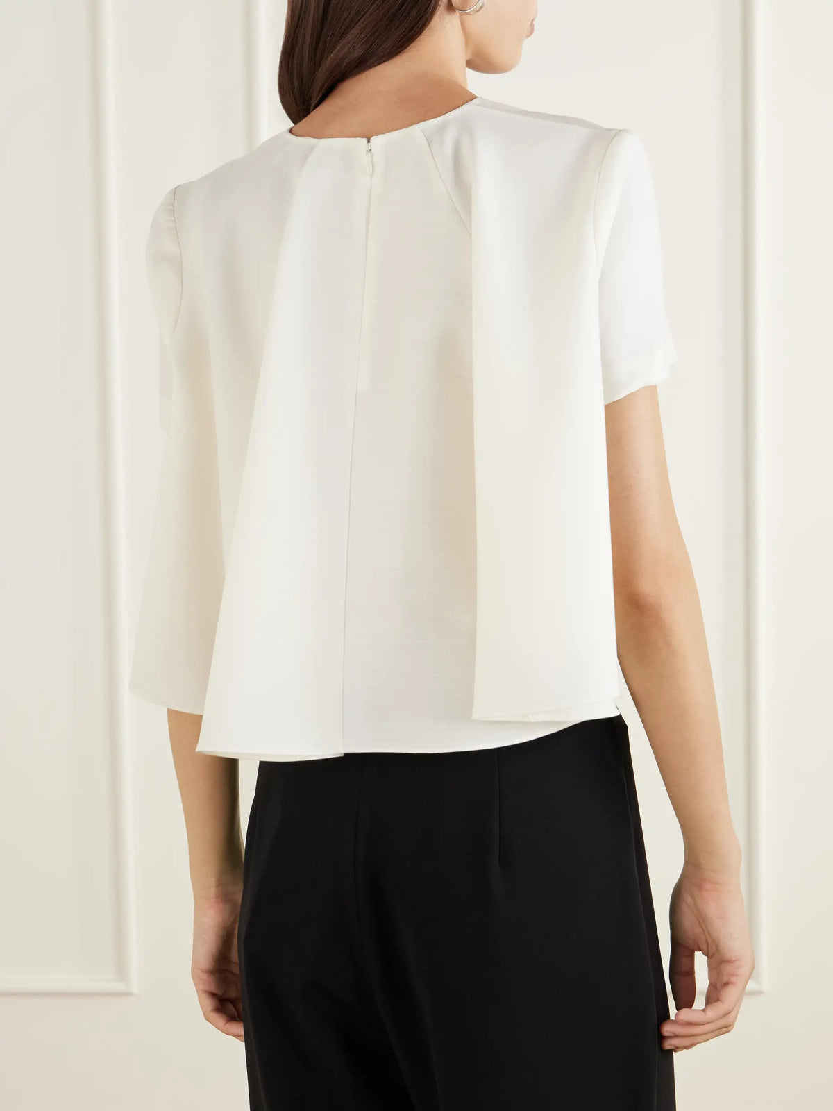 Heirlome Mariel Faille Wool-blend Blouse