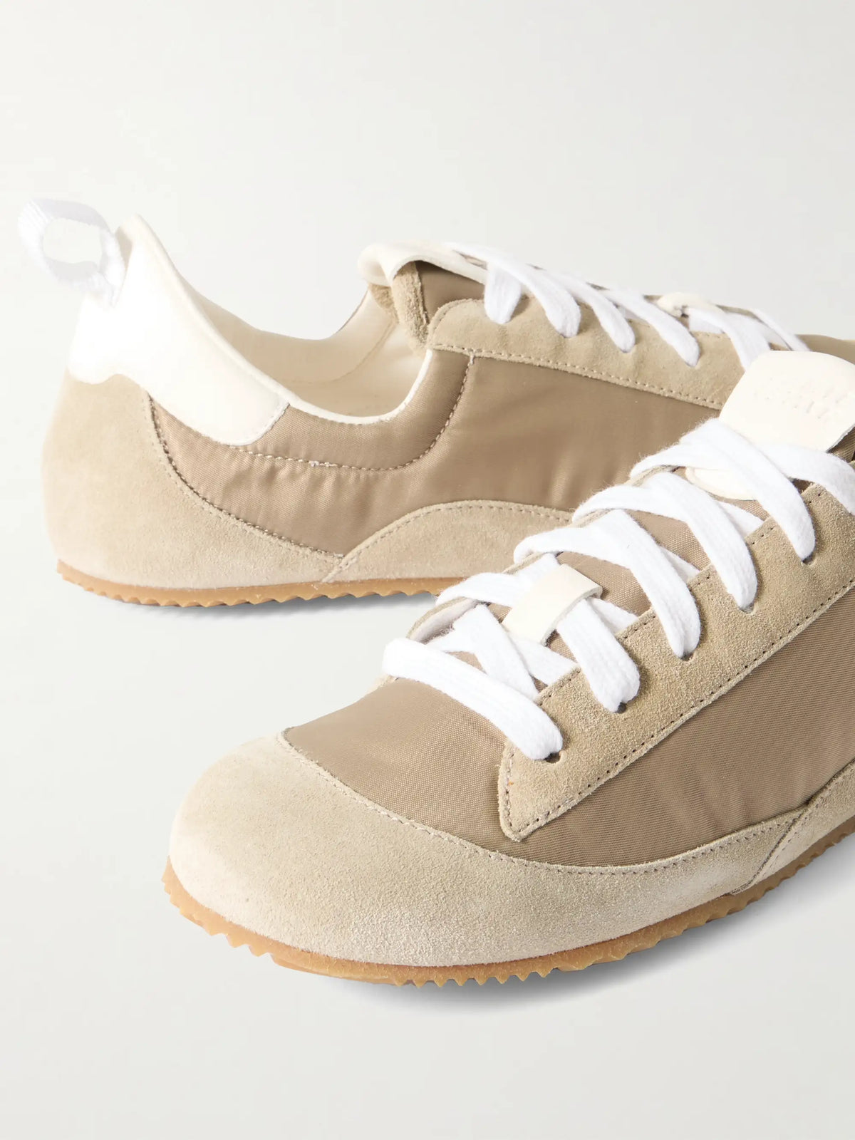 Sacchetto Leather And Suede-trimmed Shell Sneakers