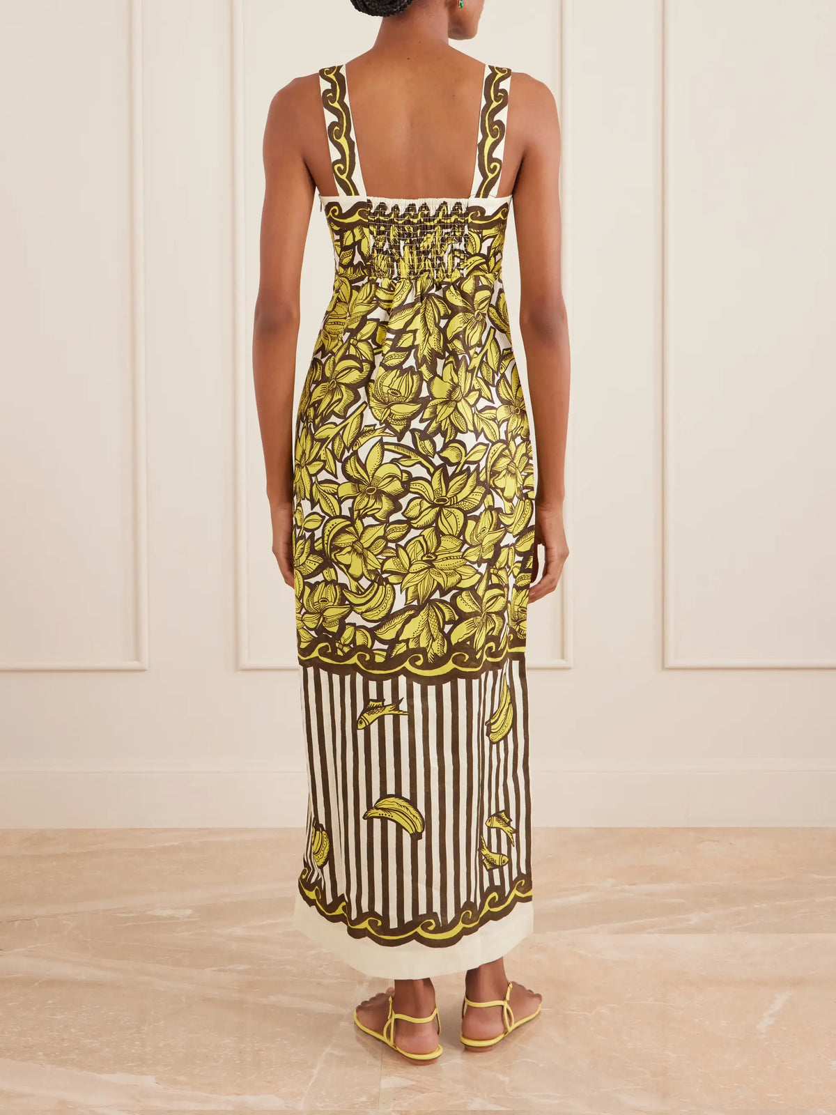 ALÉMAIS Mona Printed Hemp Midi Dress