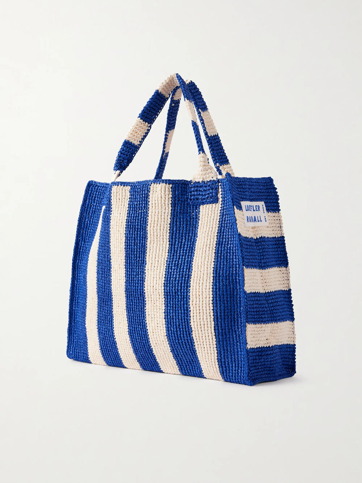 Sol Striped Woven Raffia Tote