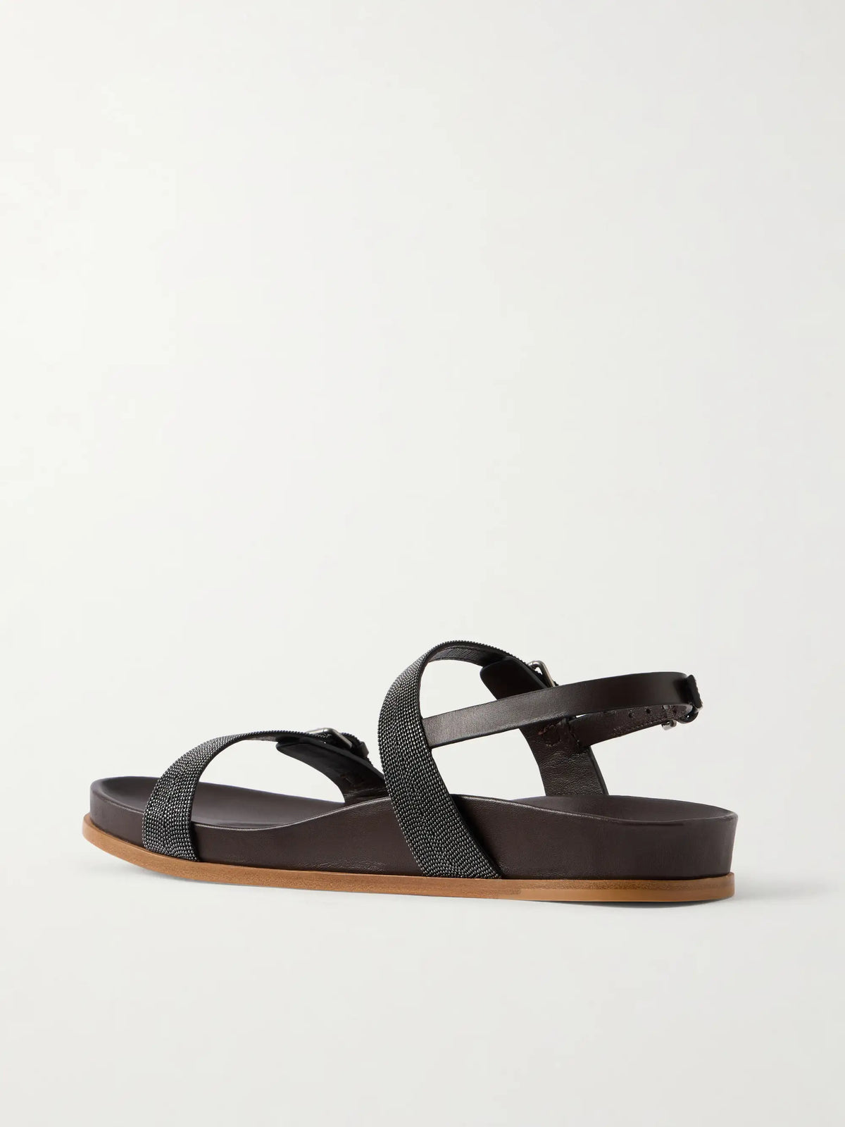 Brunello Cucinelli Embellished Leather Sandals
