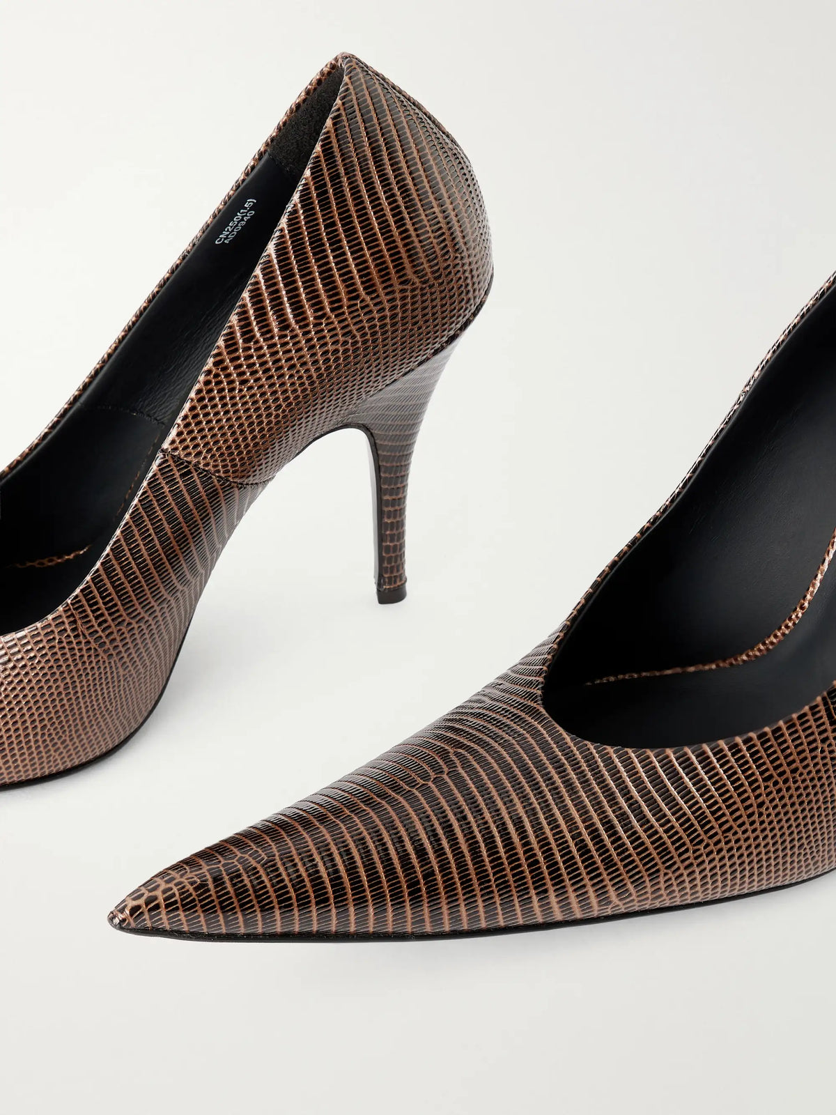 Snake-effect Leather Pumps