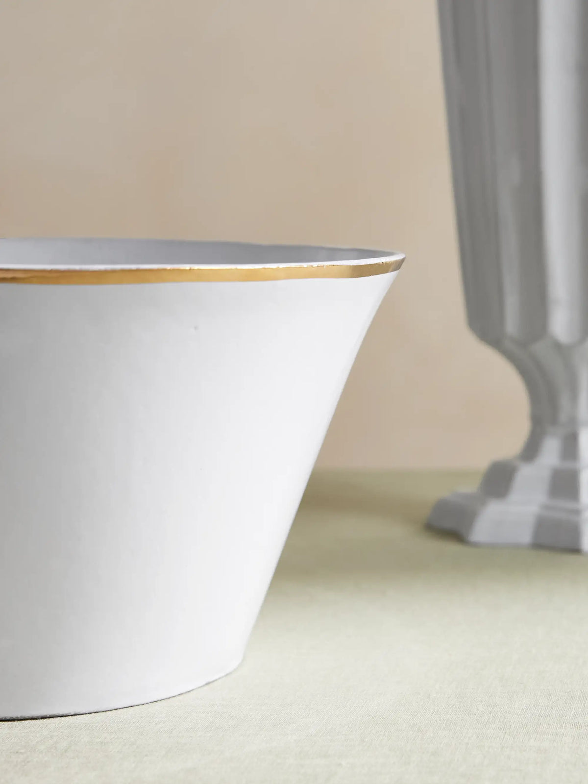 Crésus Large Gold-plated Ceramic Salad Bowl