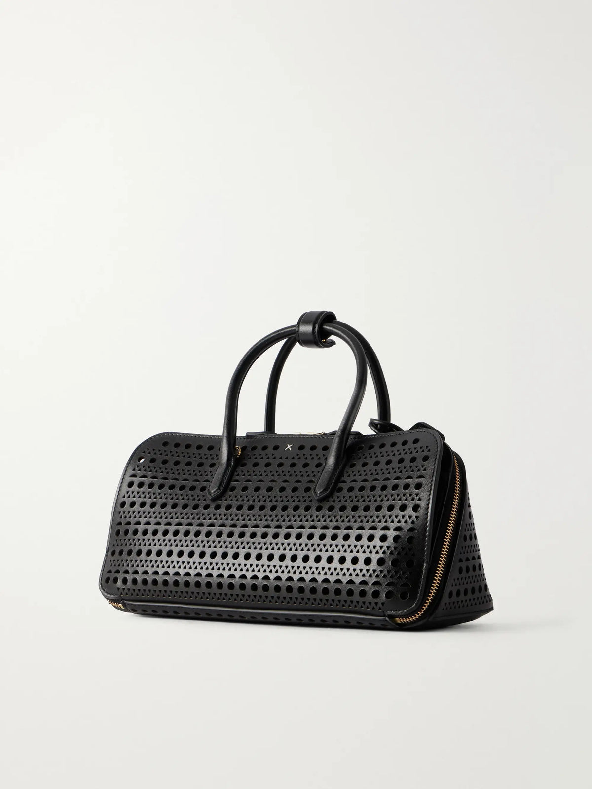 Alaïa Delta Small Laser-cut Leather Shoulder Bag