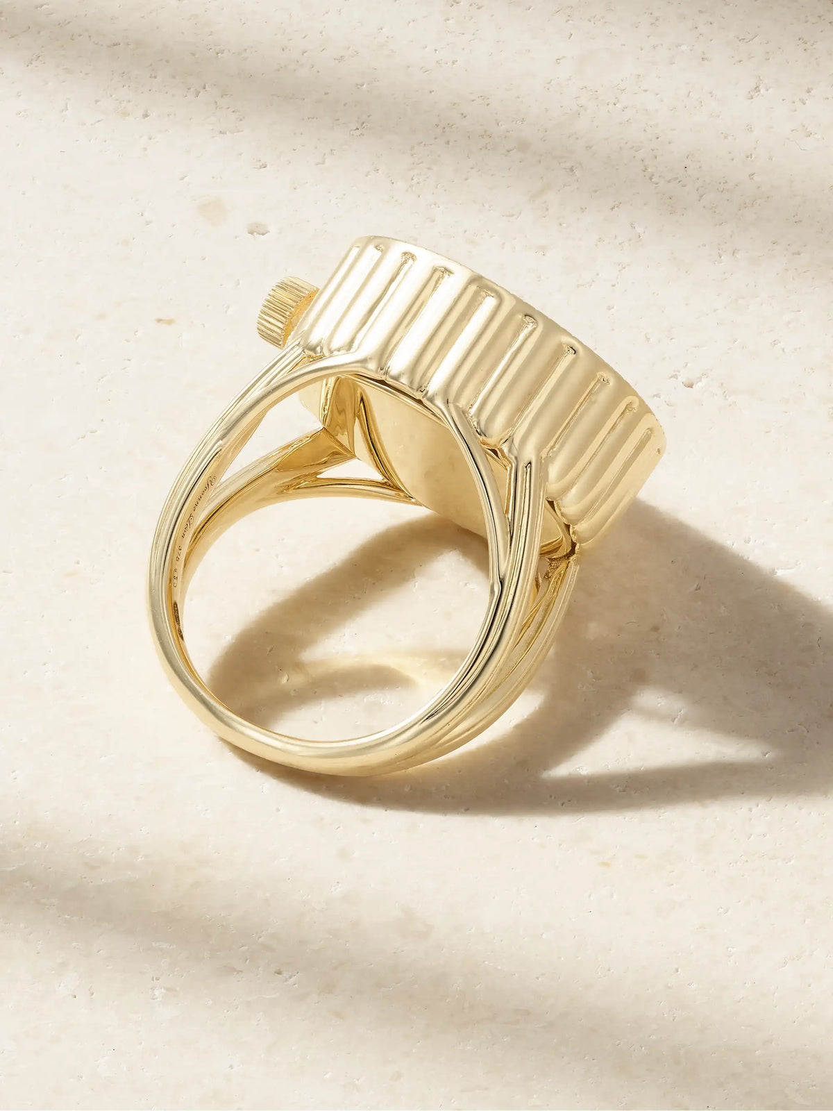 9-karat Gold, Mother-of-pearl And Diamond Ring Watch