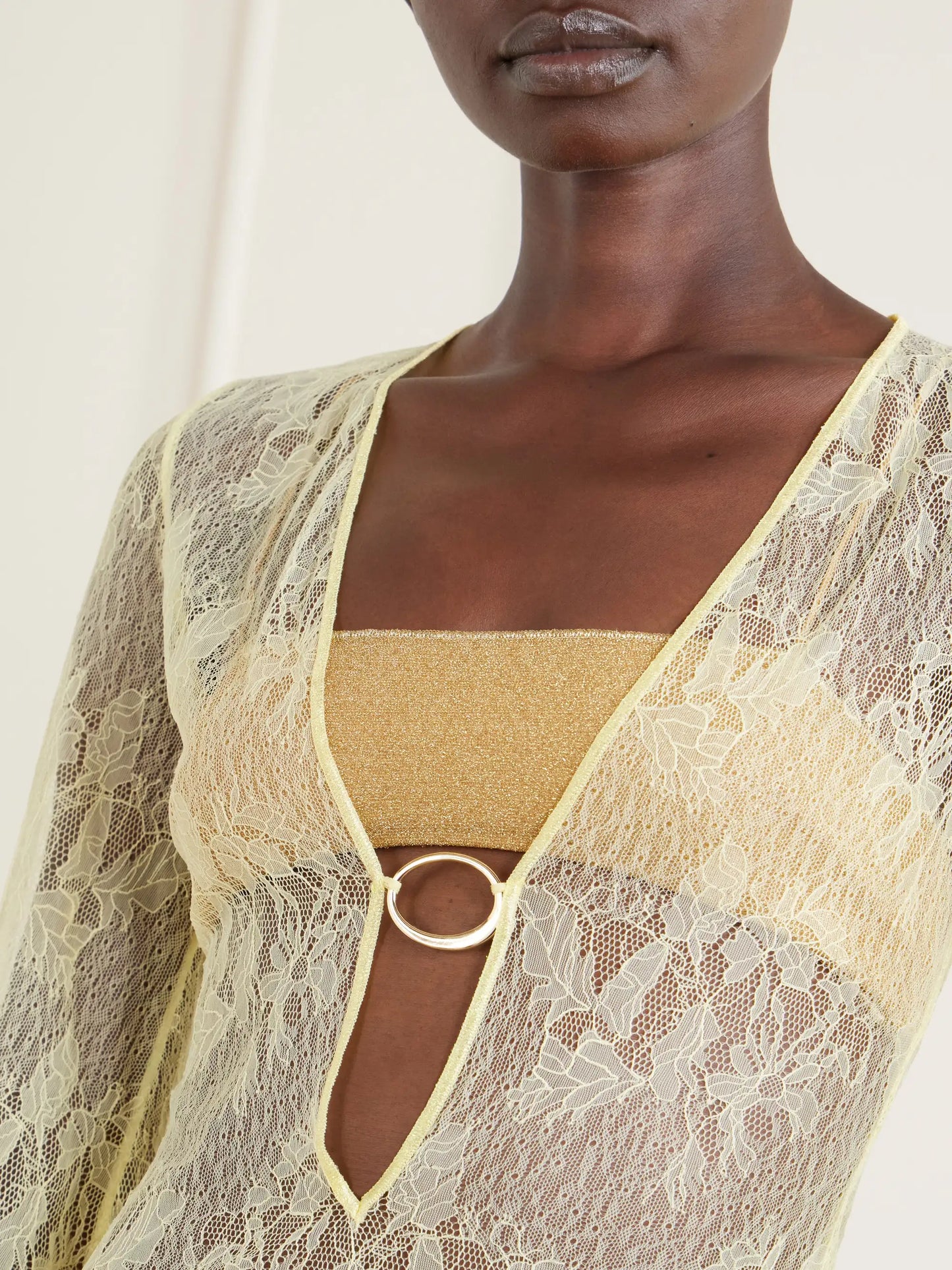 Lace O Metallic Kaftan