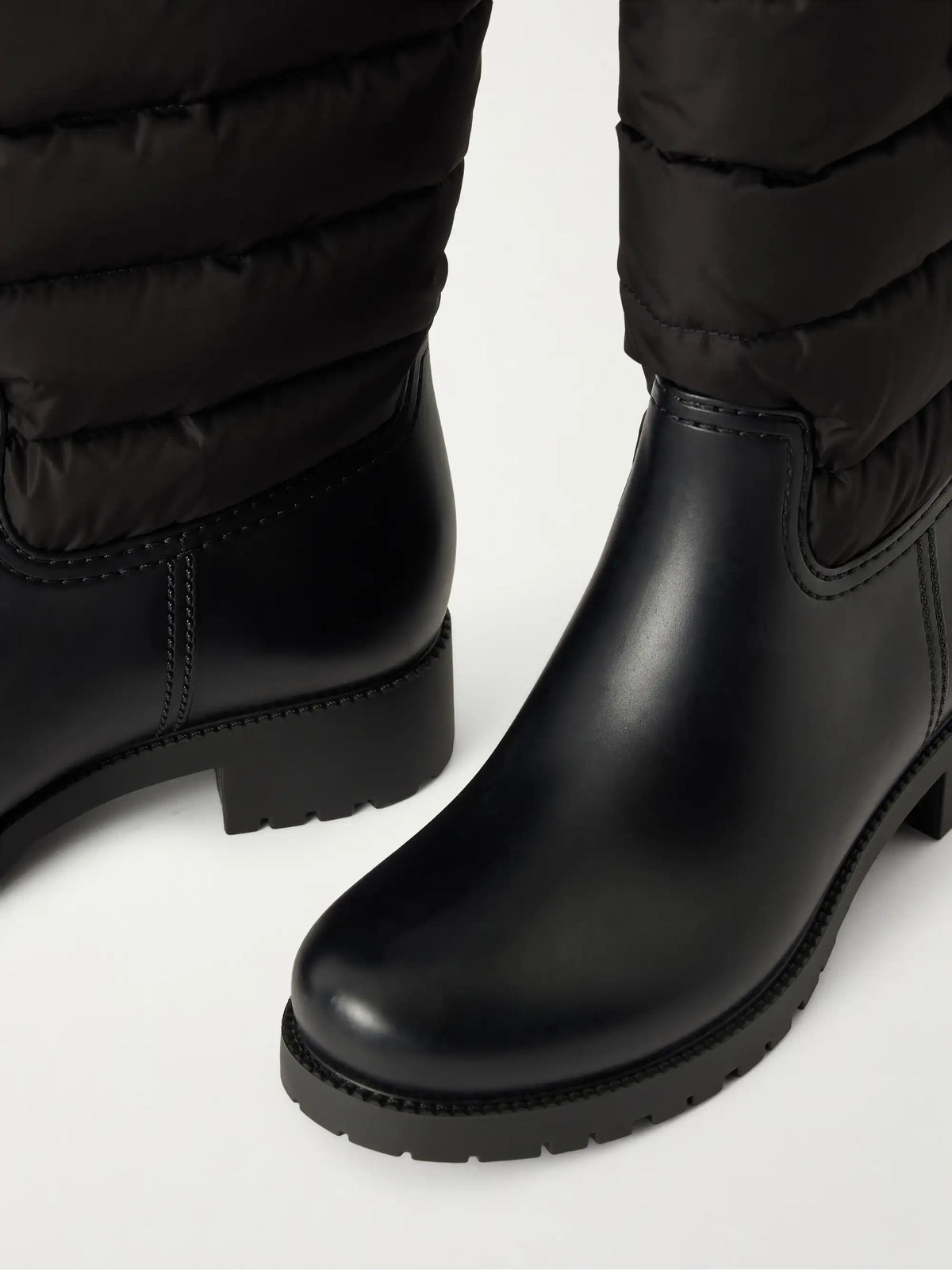 Ginette Quilted Nylon And Rubber Rain Boots