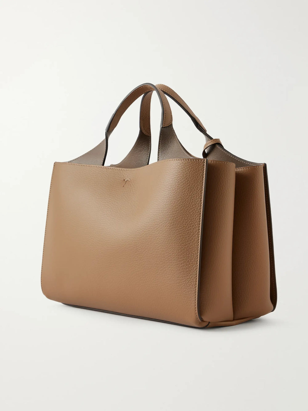 Mini Textured-leather Tote