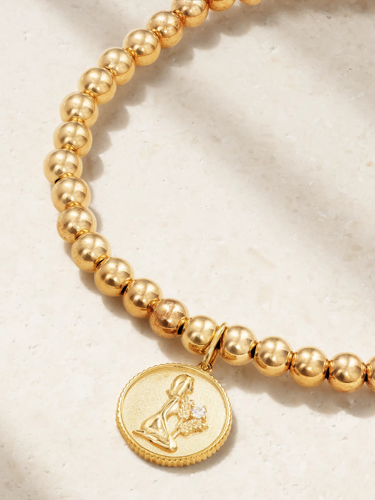 Virgo 14-karat Gold Diamond Bracelet