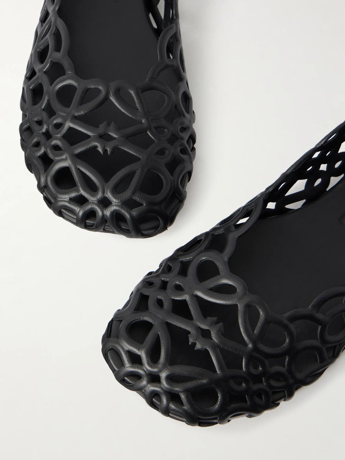 Petal Anagram Leather Ballet Flats