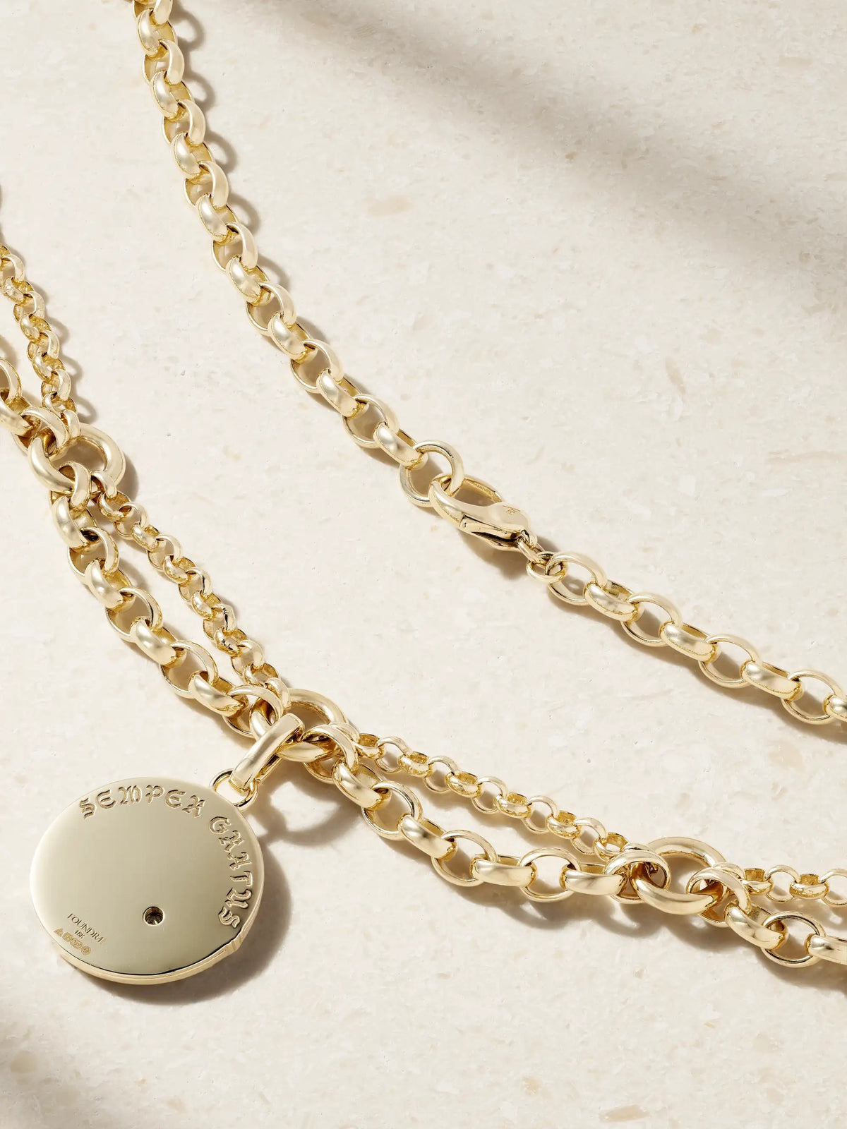 Infinite Gratitude + Festoon 18-karat Gold Diamond Necklace