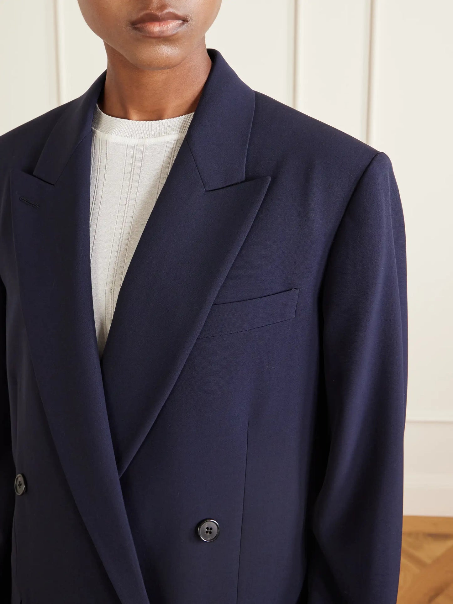 Paden Double-breasted Wool Blazer
