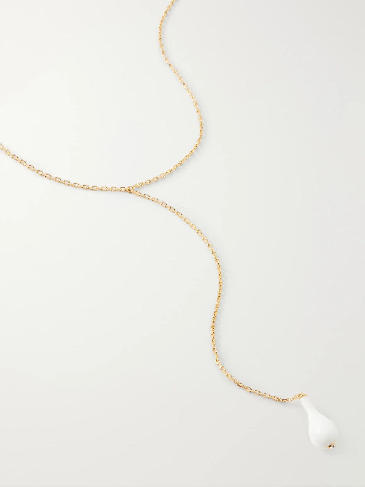 Drop Crystal-embellished Gold-plated Necklace