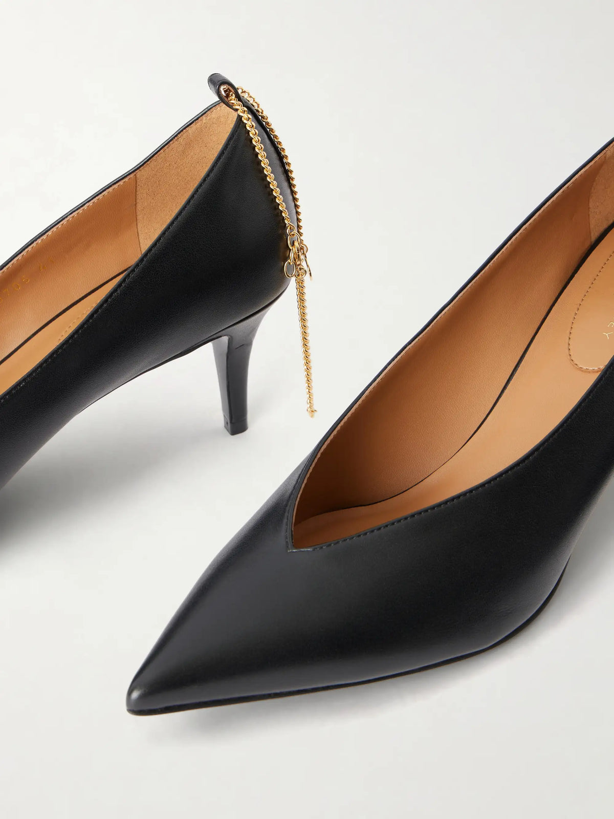 Embellished Leather Pumps