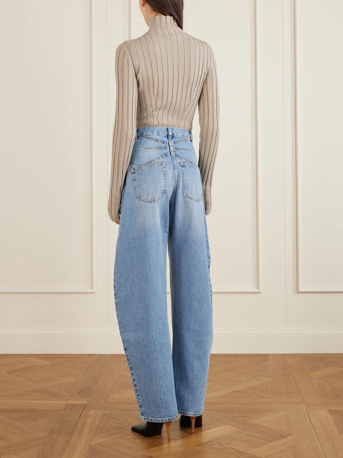 Alaïa Ribbed Wool Turtleneck Bodysuit