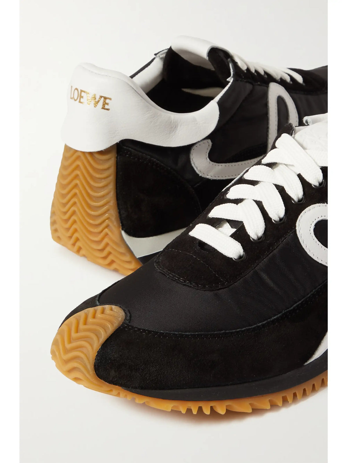 Flow Logo-appliquéd Leather And Shell Sneakers