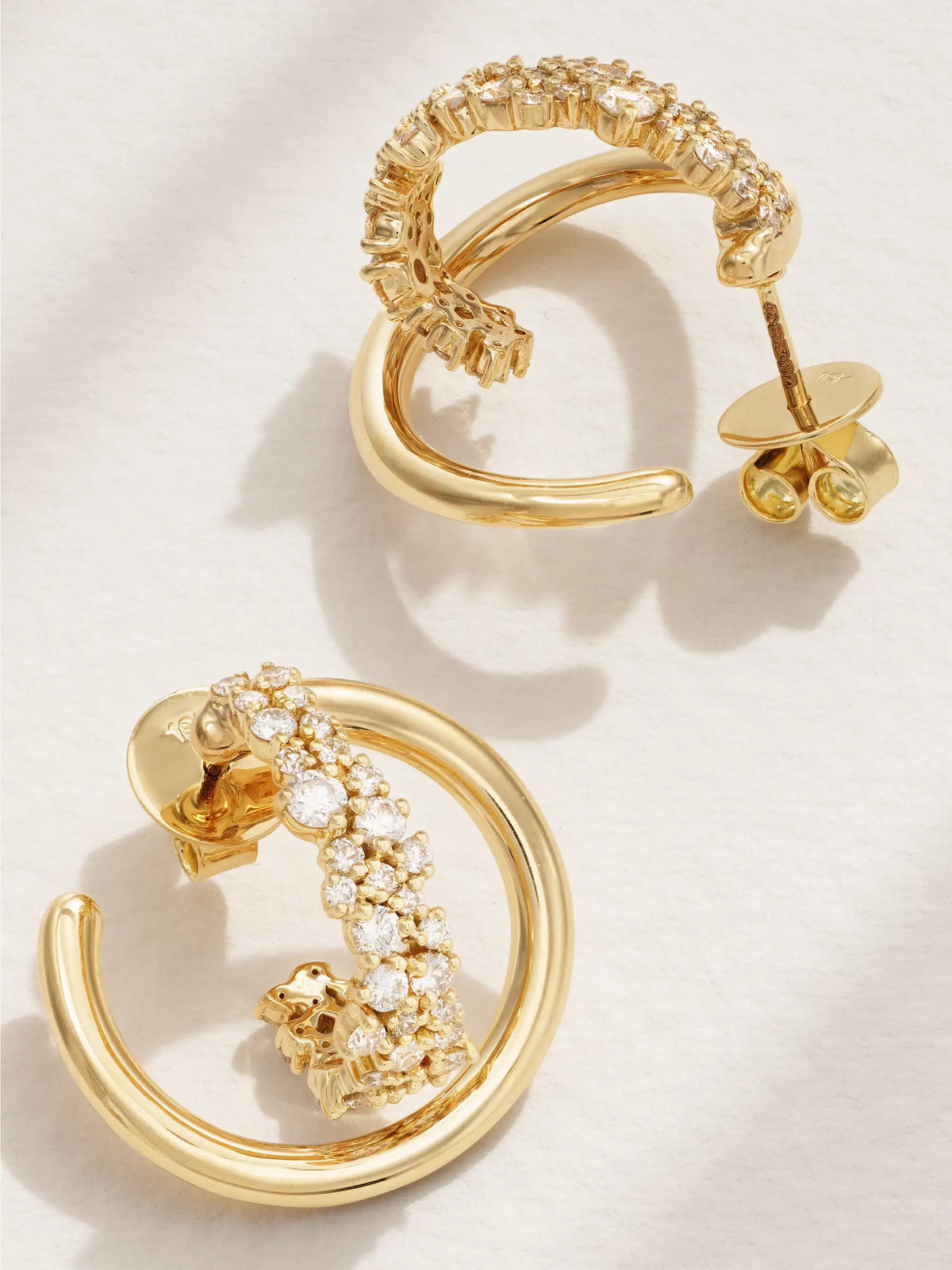 Scatter Mini 18-karat Gold Diamond Hoop Earrings