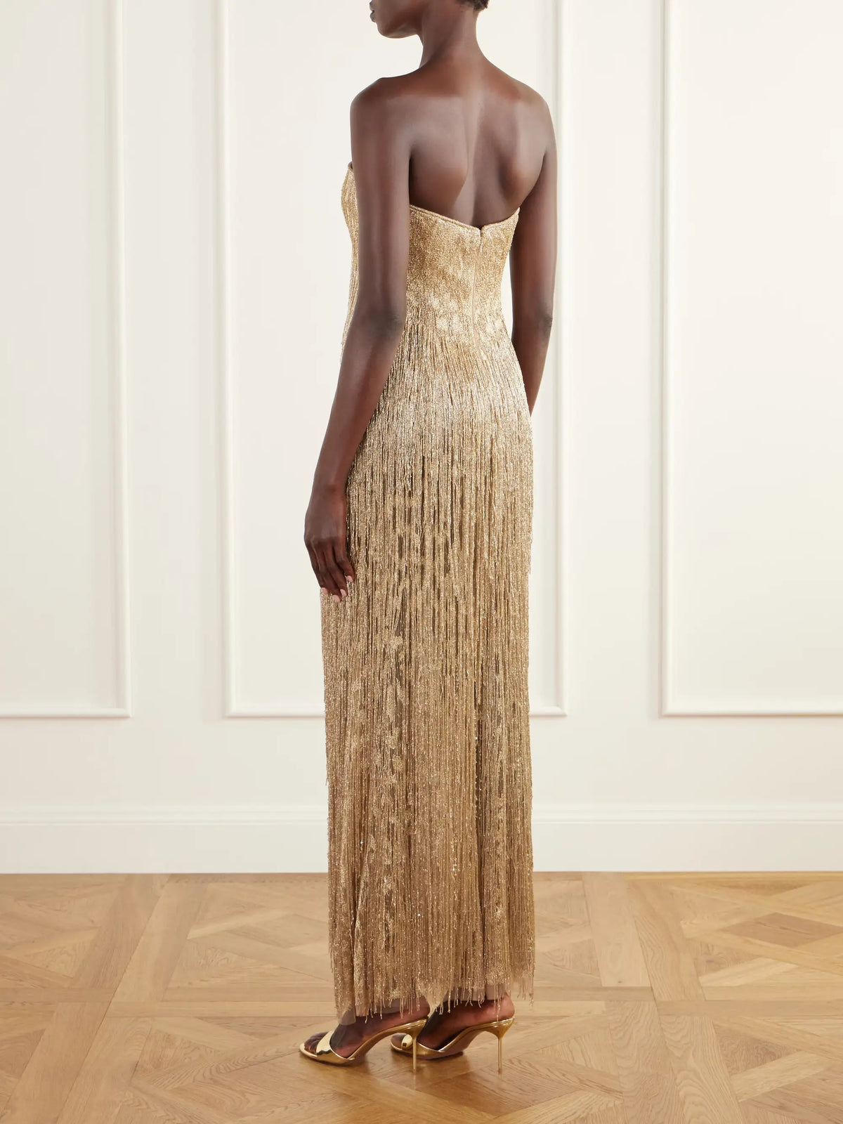 Marmar Halim Strapless Bead-embellished Corset Gown