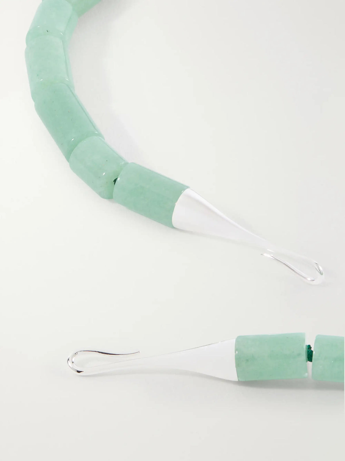 The Sadie Sterling Silver Aventurine Beaded Necklace
