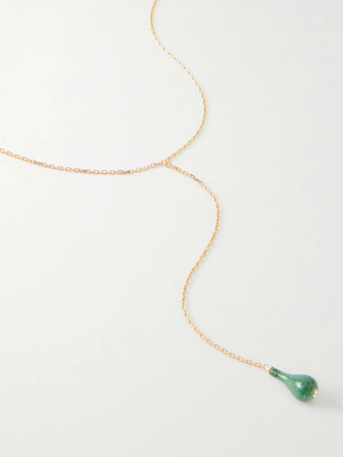 Gold-plated, Jade And Swarovski Crystal Necklace