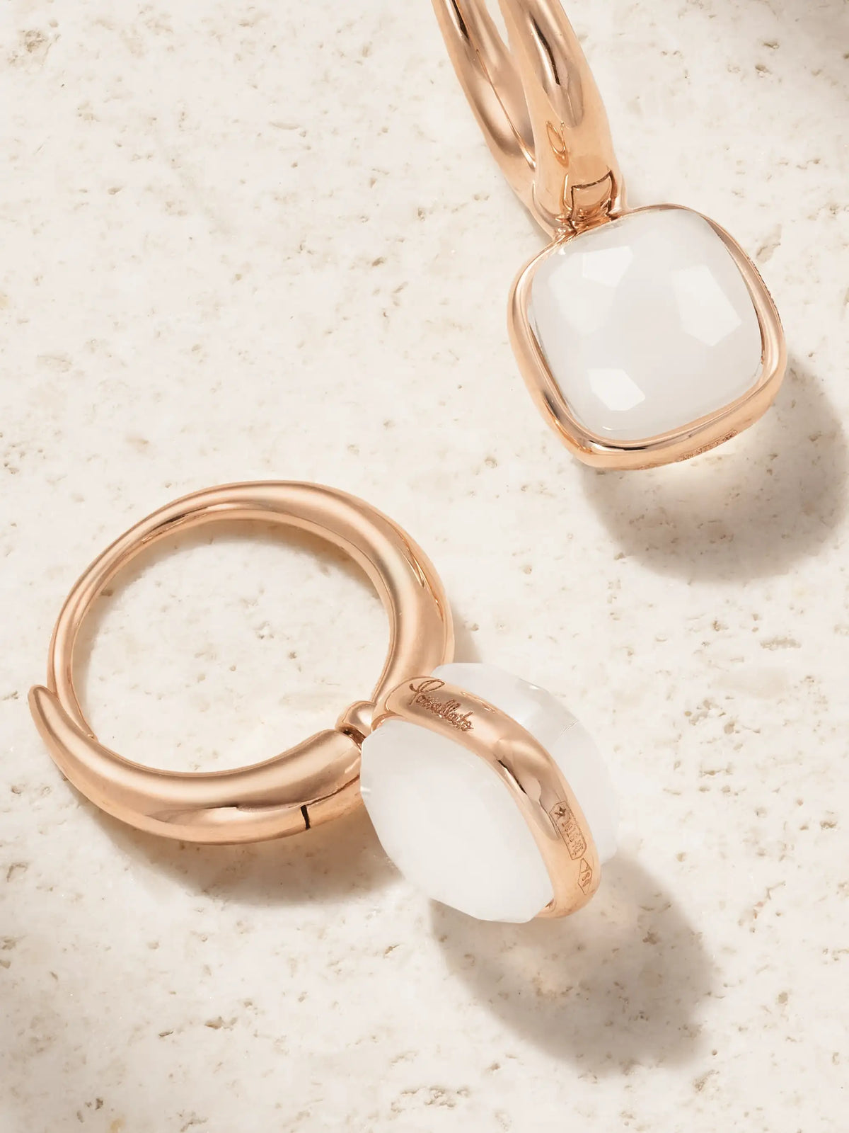 Nudo 18-karat Rose Gold Quartz Earrings