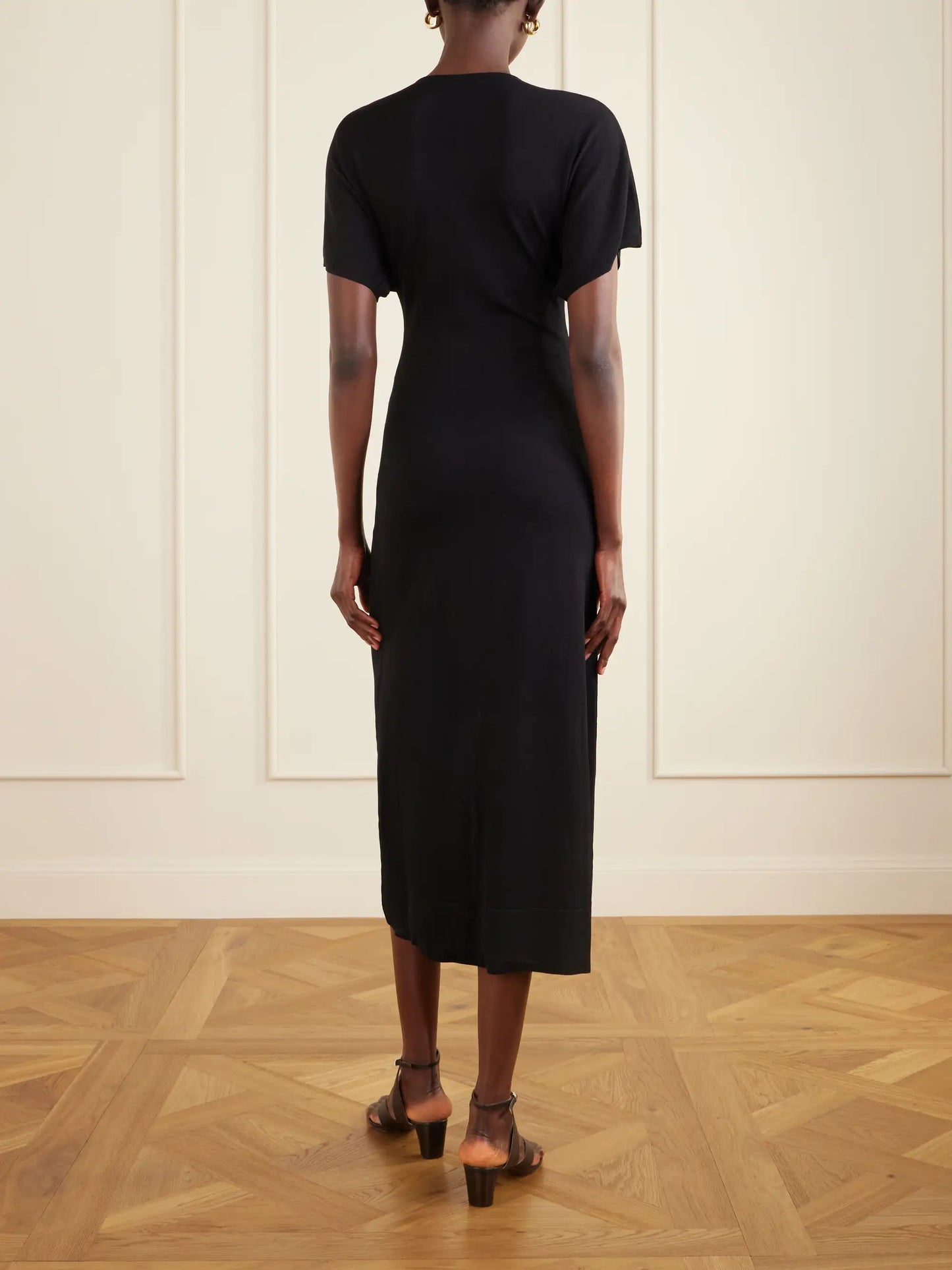 Rena Embellished Gathered Jersey Maxi Dress