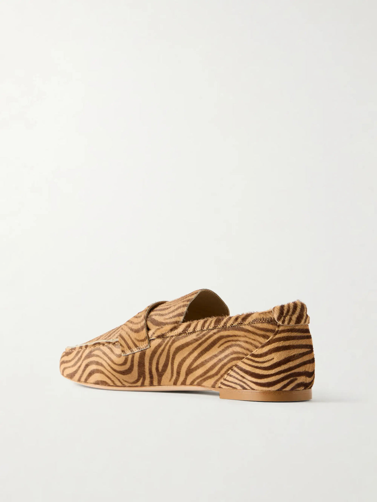 Zebra-print Calf Hair Penny Loafers