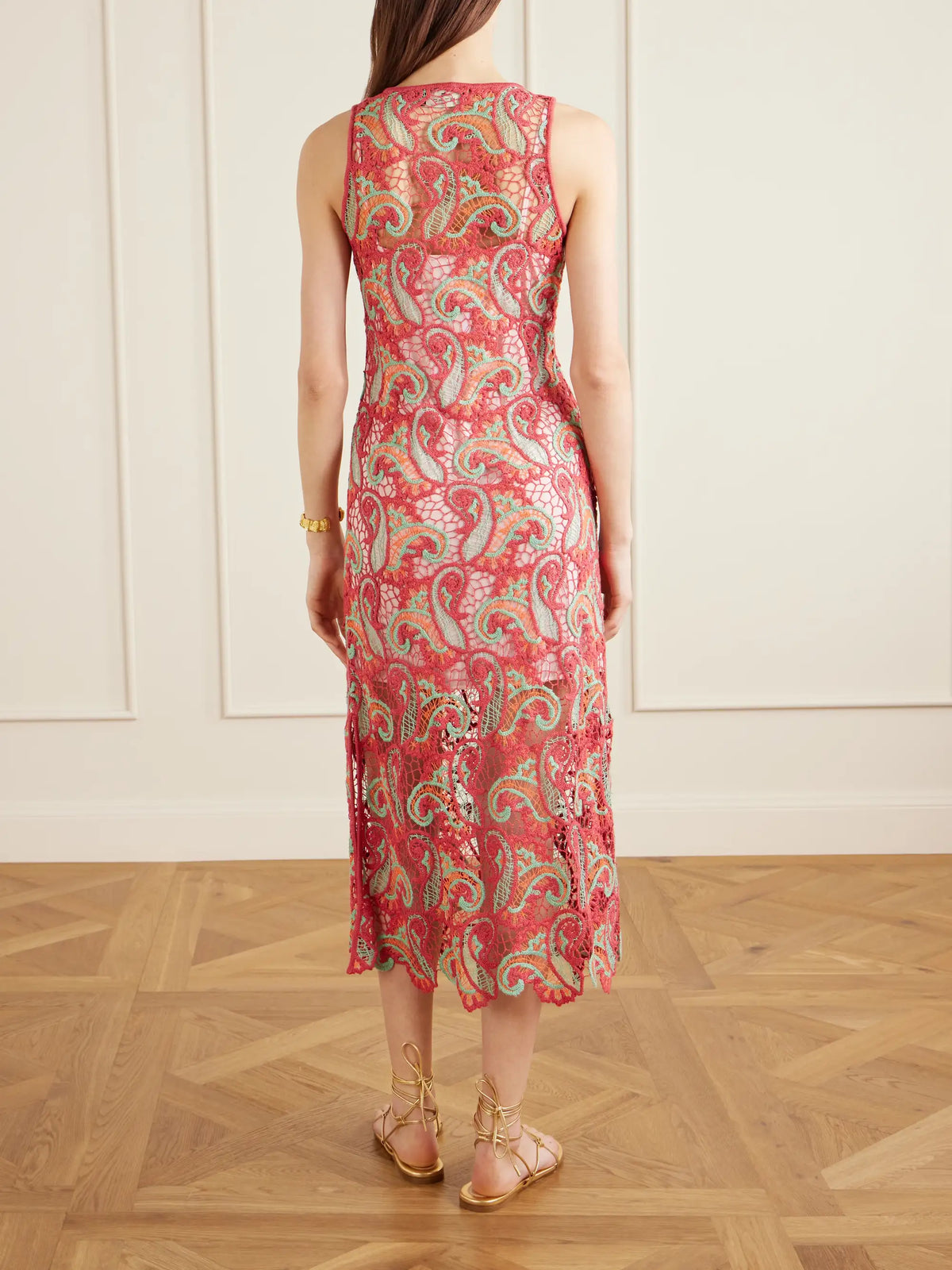 Crocheted Midi Dress
