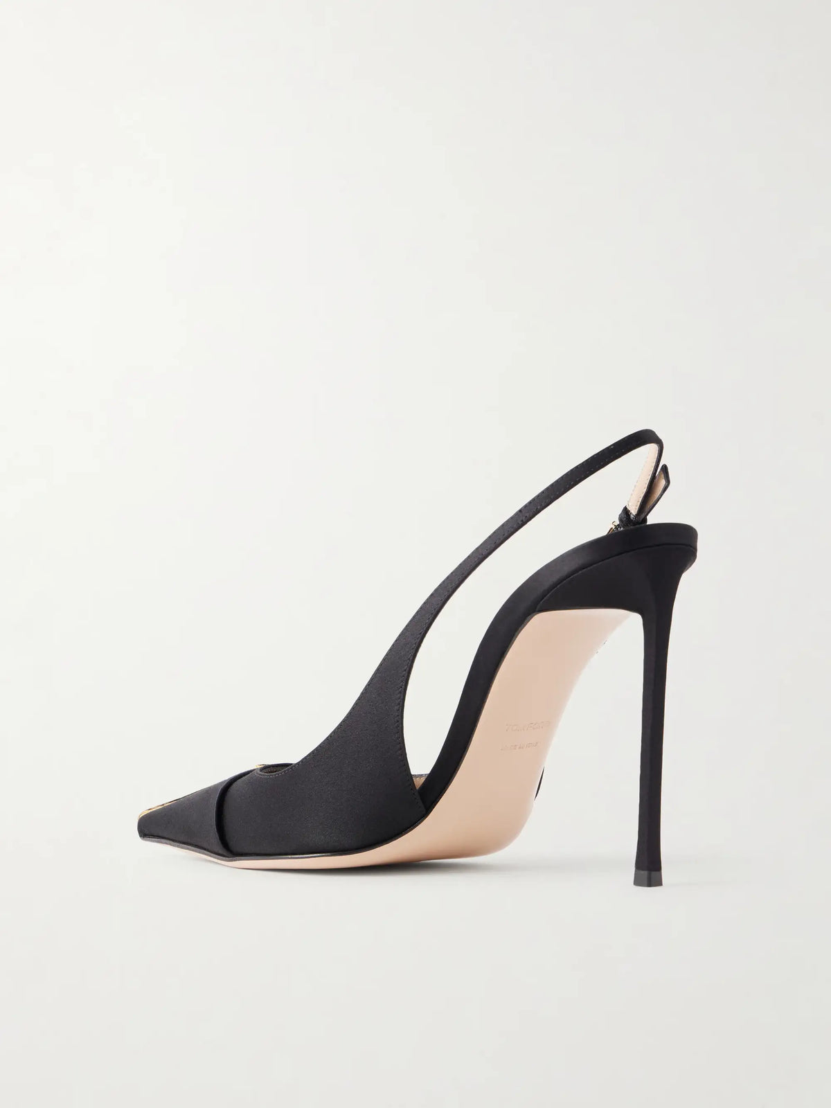 105 Crystal-embellished Satin Slingback Pumps