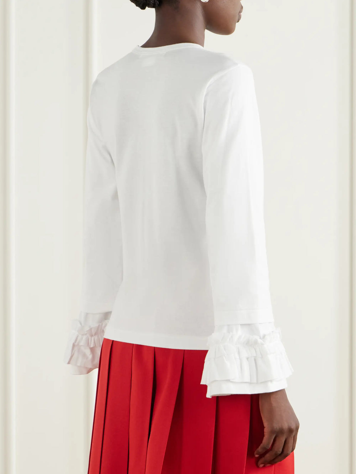 Comme des Garçons GIRL Ruffled Cotton-jersey T-shirt
