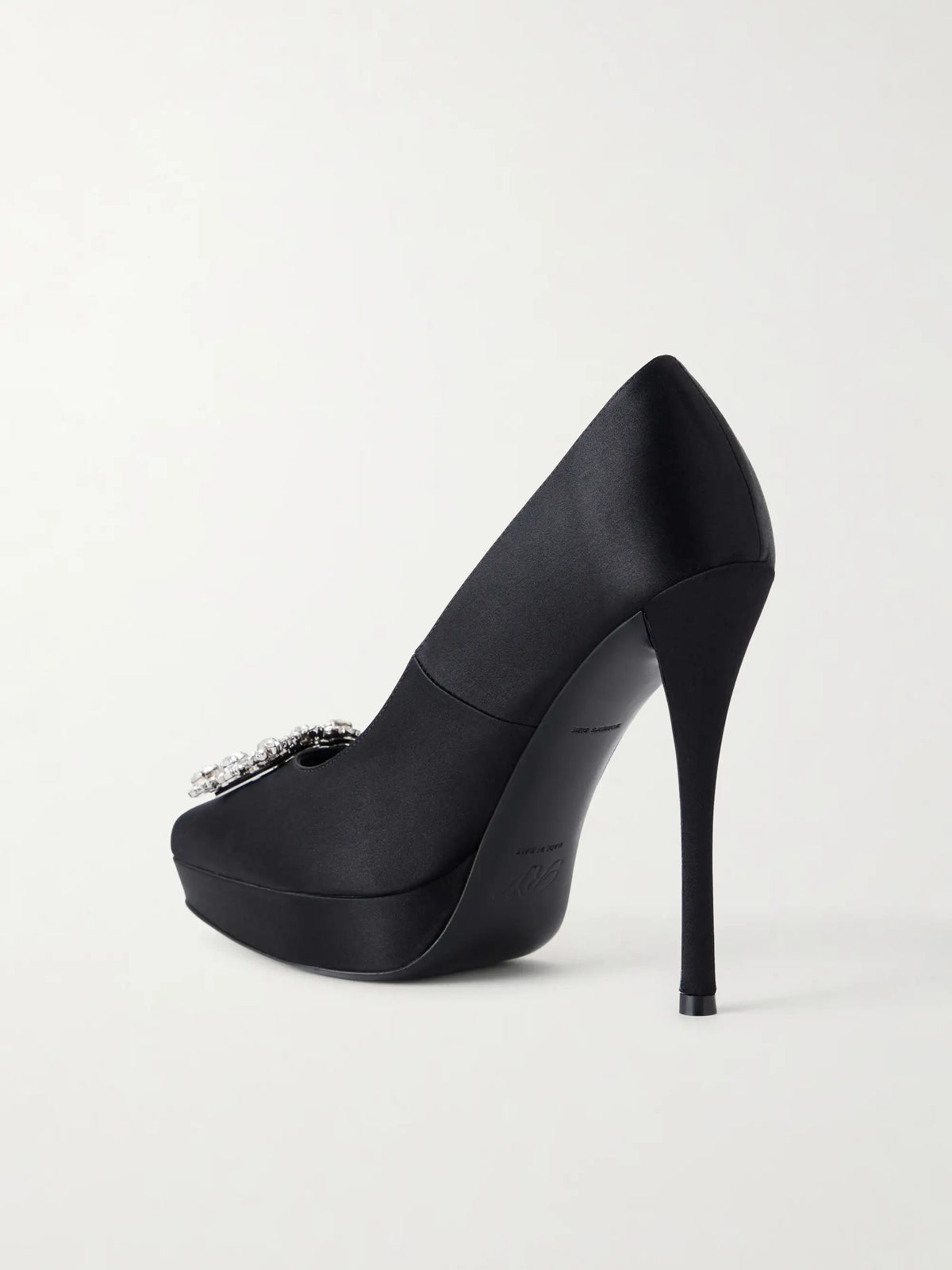 Roger Vivier 120 Embellished Satin Pumps