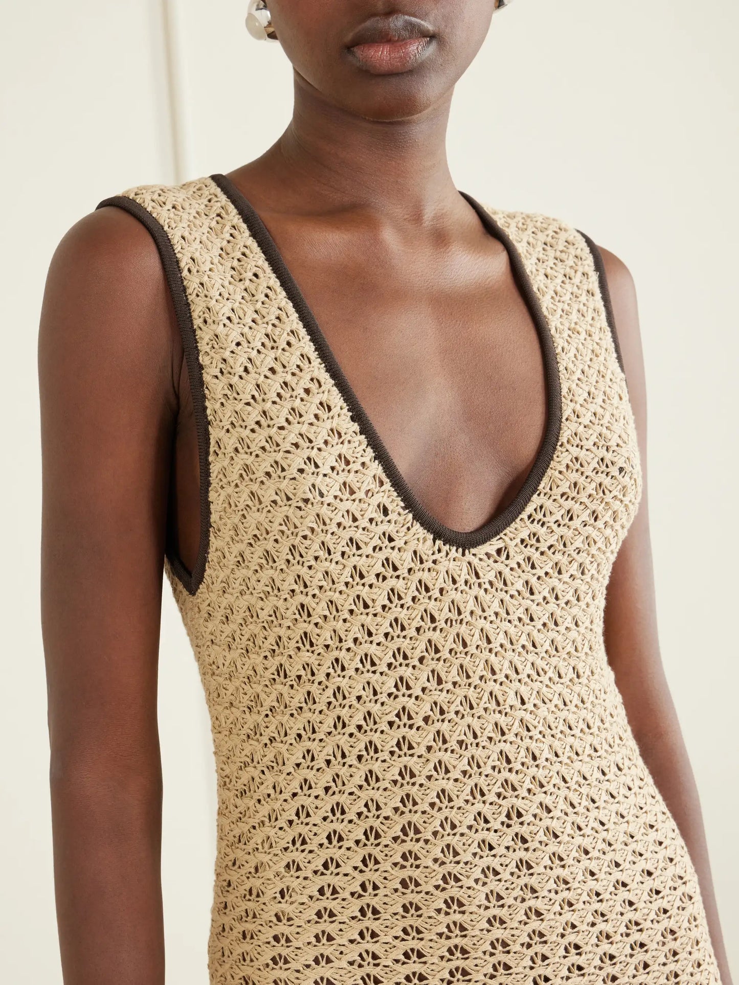 Ellinor Open-knit Cotton Dress